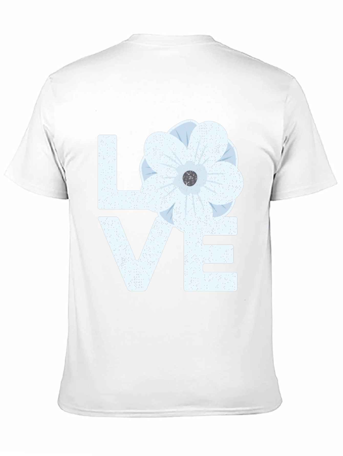 Floral LOVE Graphic T-Shirt - Black Casual Tee