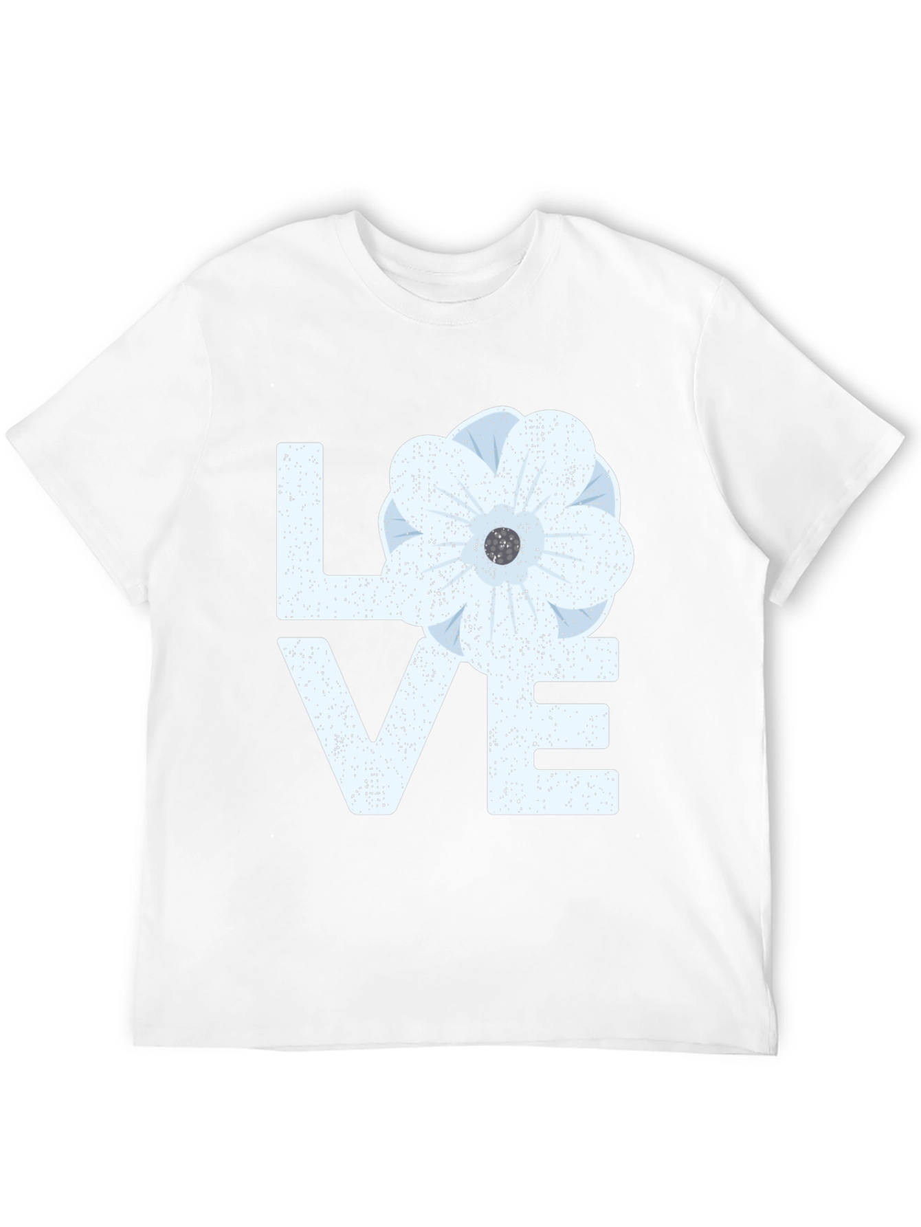 Floral LOVE Graphic T-Shirt - Black Casual Tee