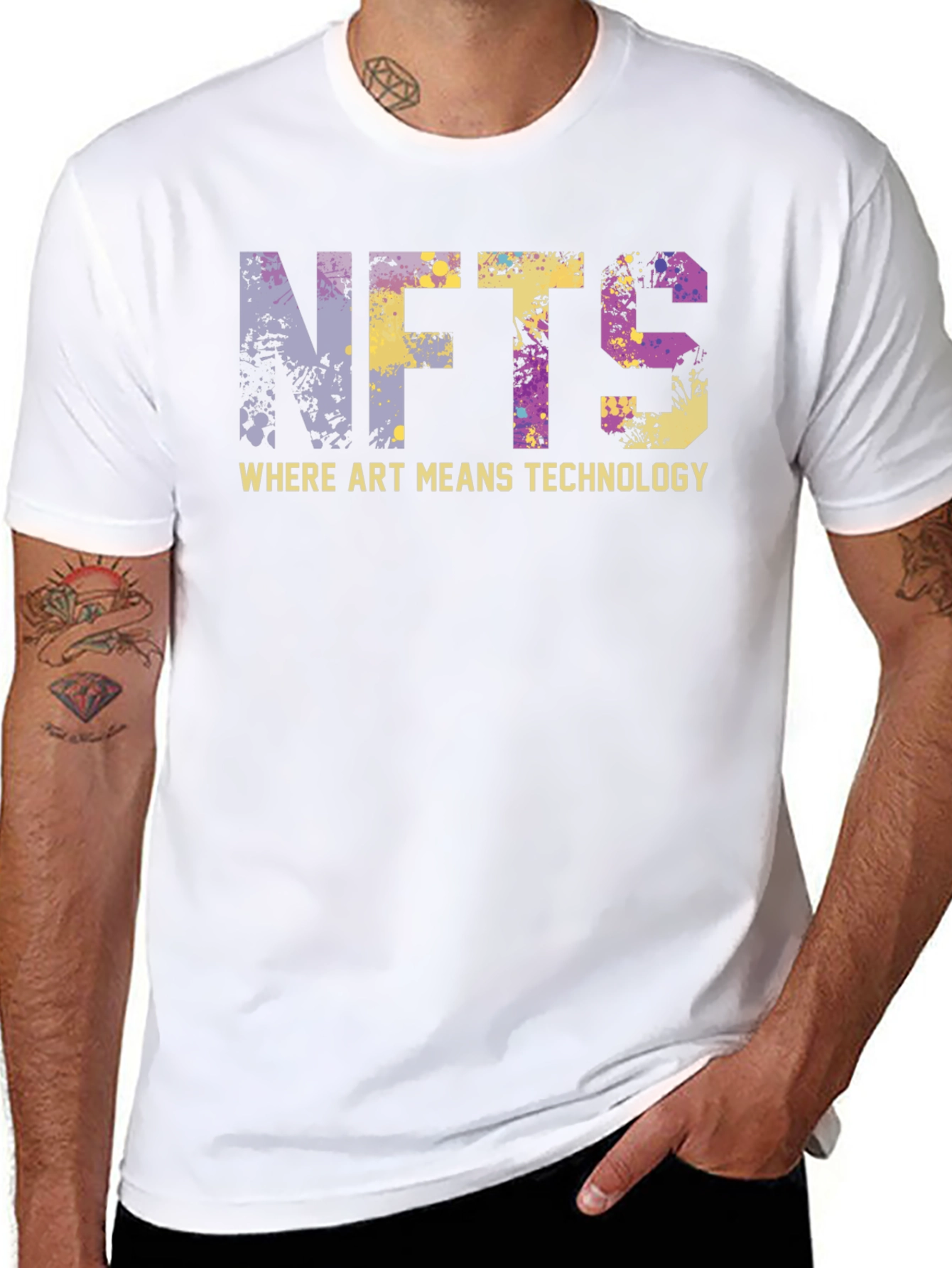 NFTs Where Art Means Technology Black T-Shirt