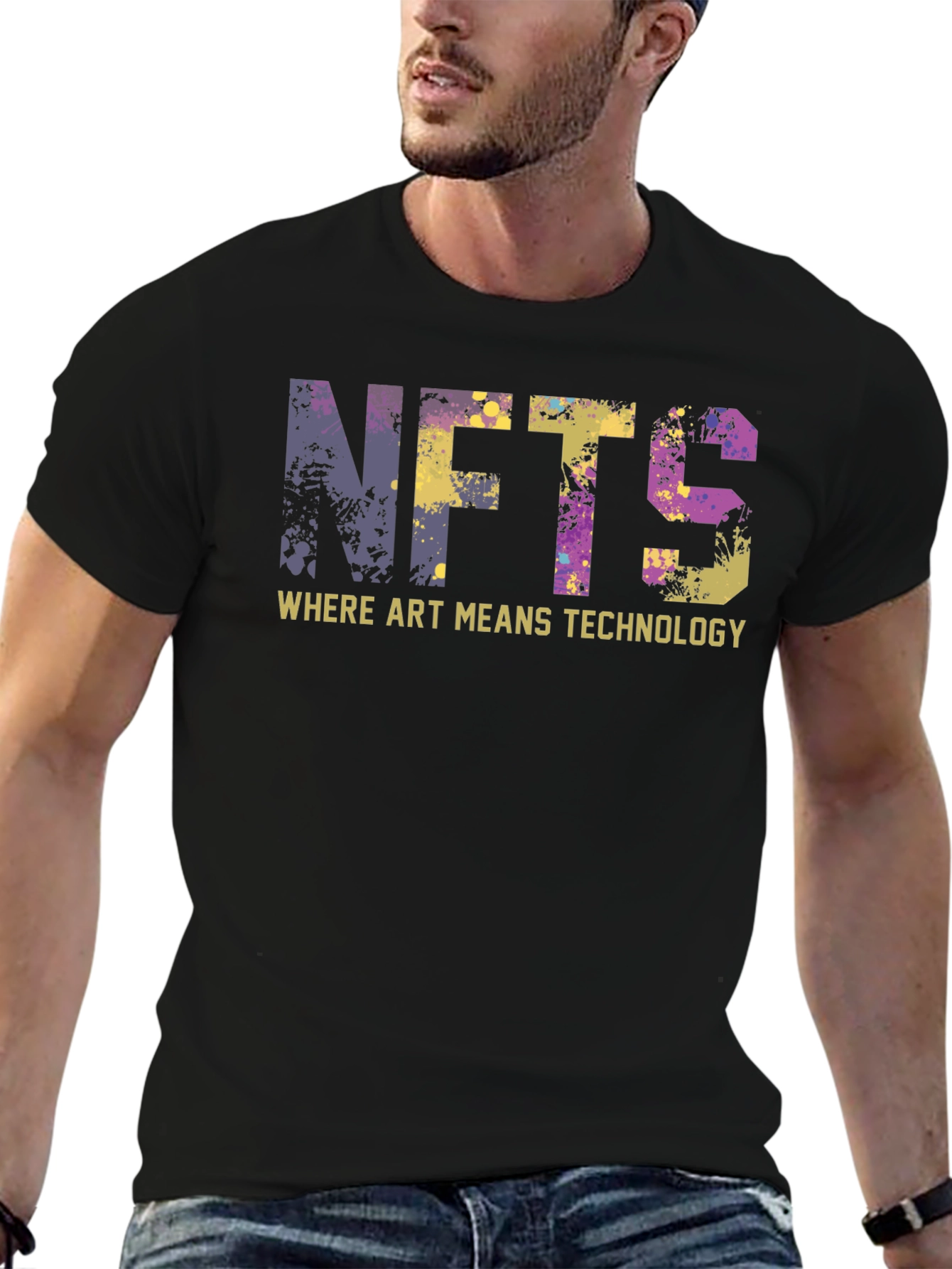 NFTs Where Art Means Technology Black T-Shirt