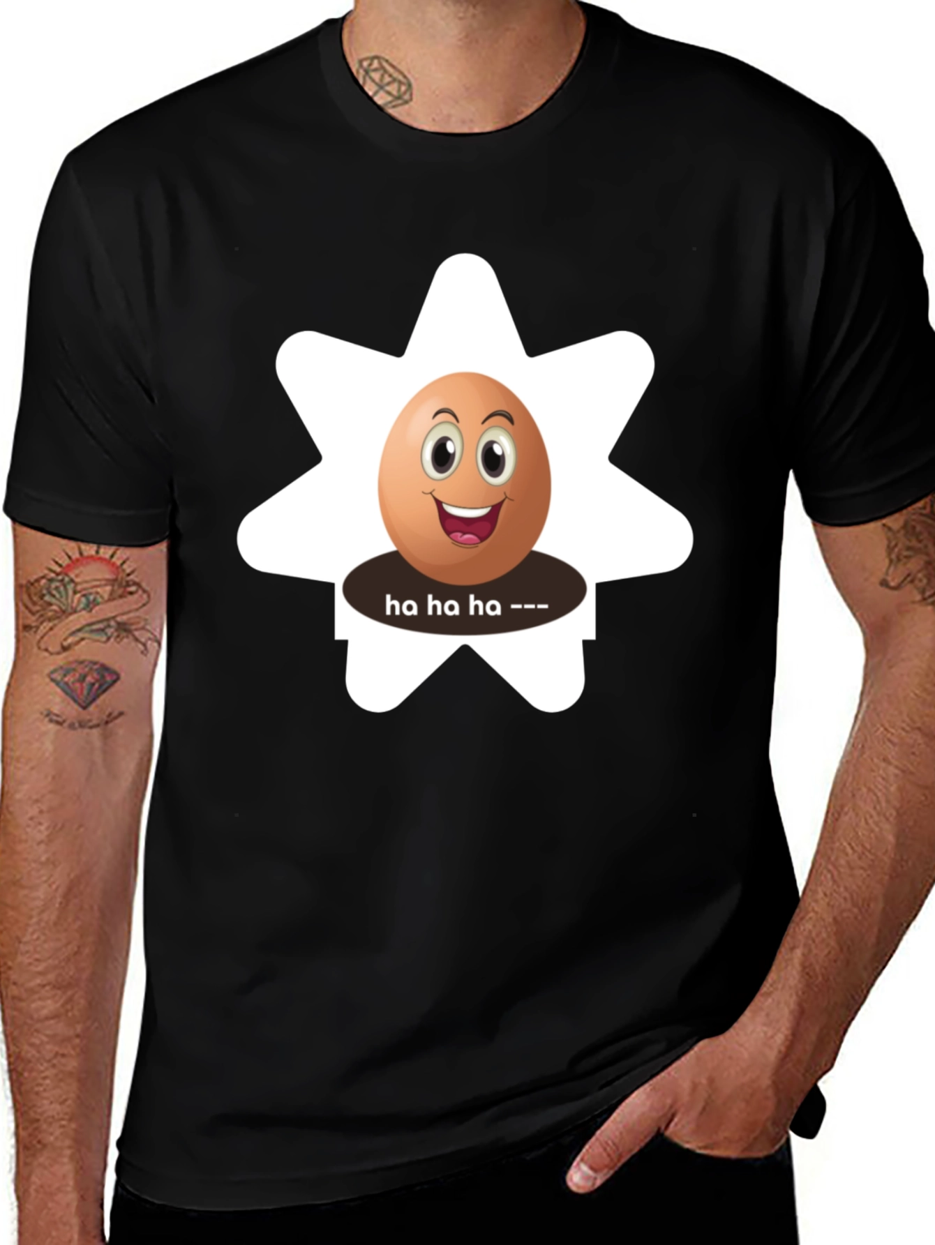 Funny Egg Cartoon Graphic T-Shirt