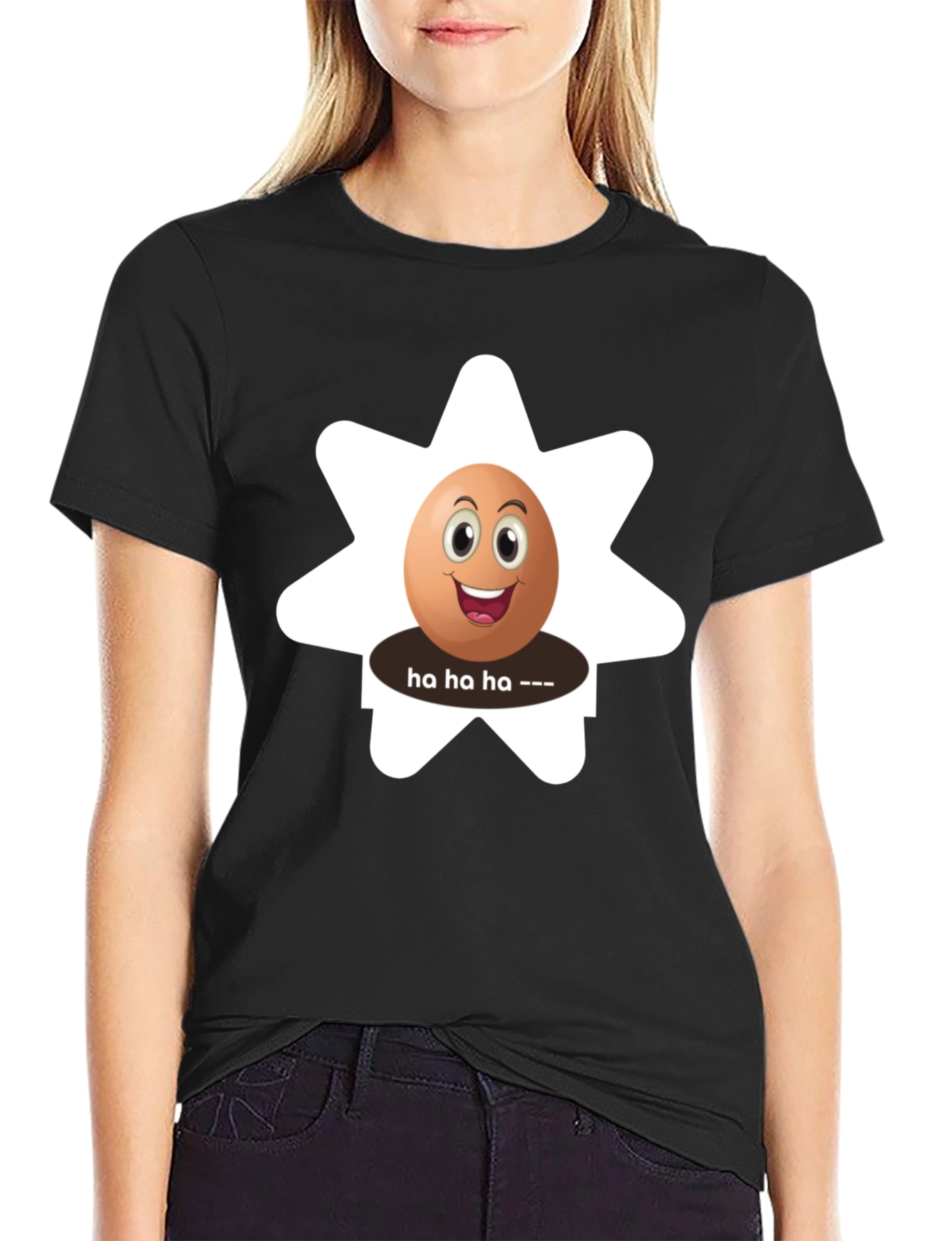 Funny Egg Cartoon Graphic T-Shirt