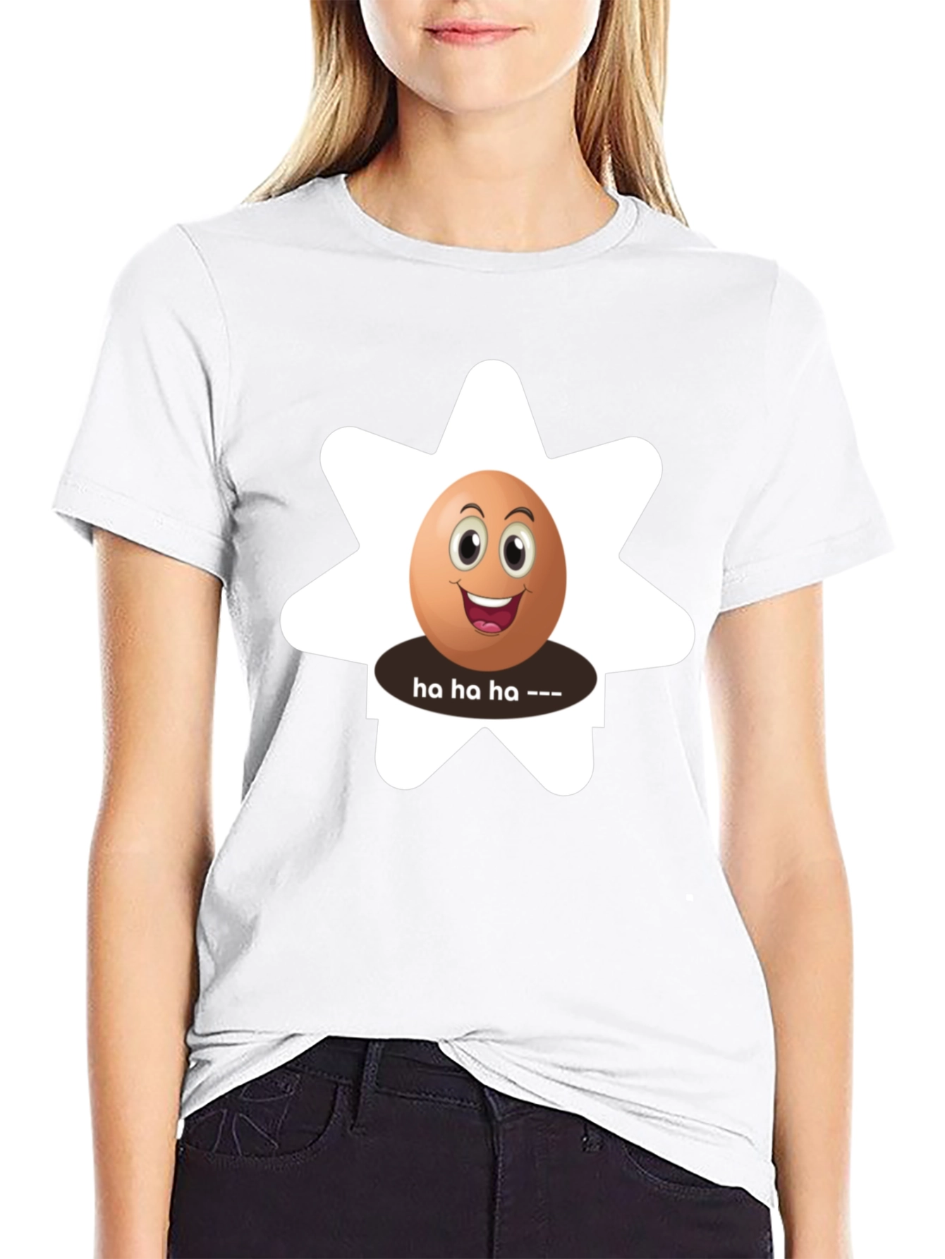 Funny Egg Cartoon Graphic T-Shirt