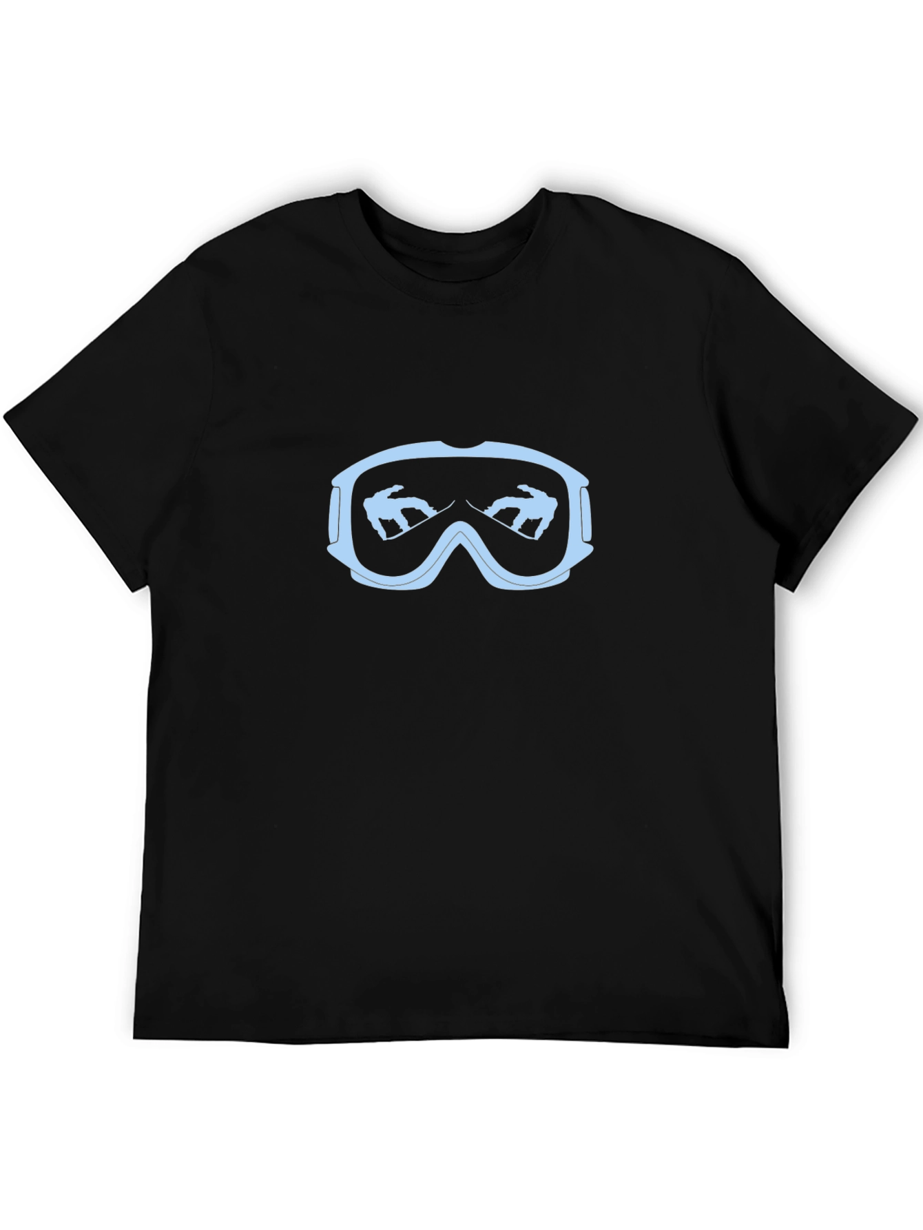 Snowboarder Goggles Graphic T-Shirt - Black