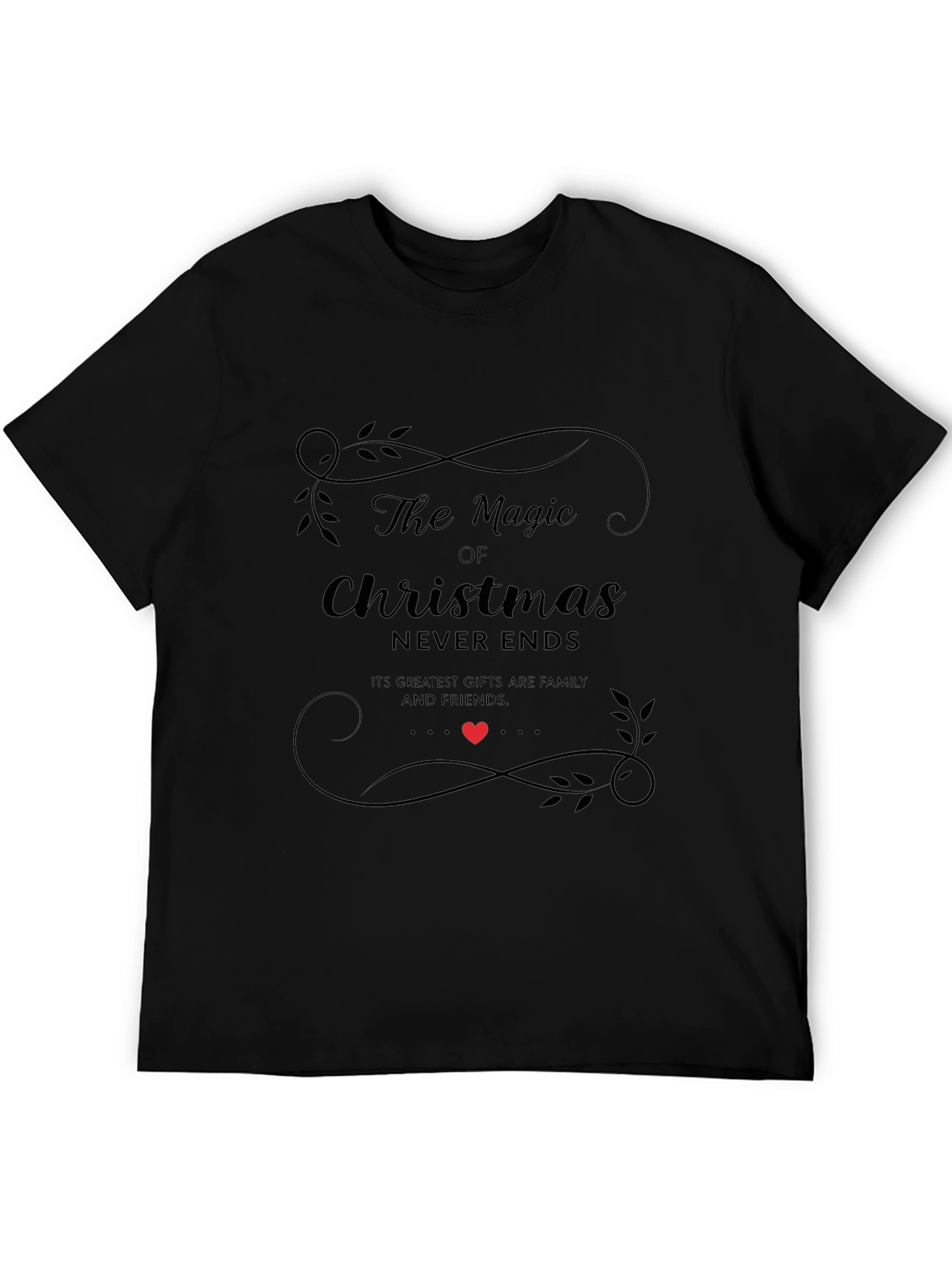 Magic of Christmas Black Graphic Tee