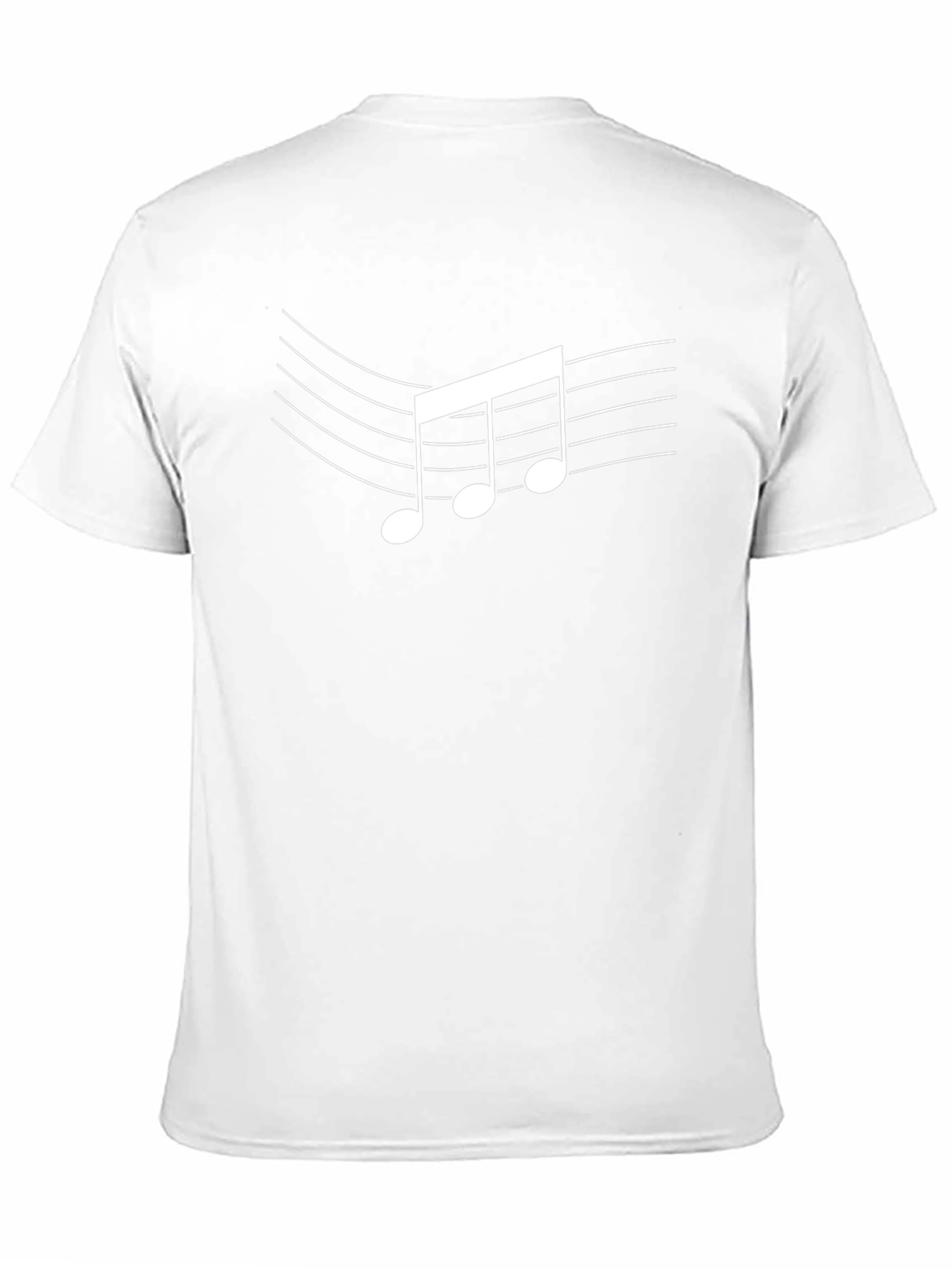 Music Note Graphic Black T-Shirt - Casual Style