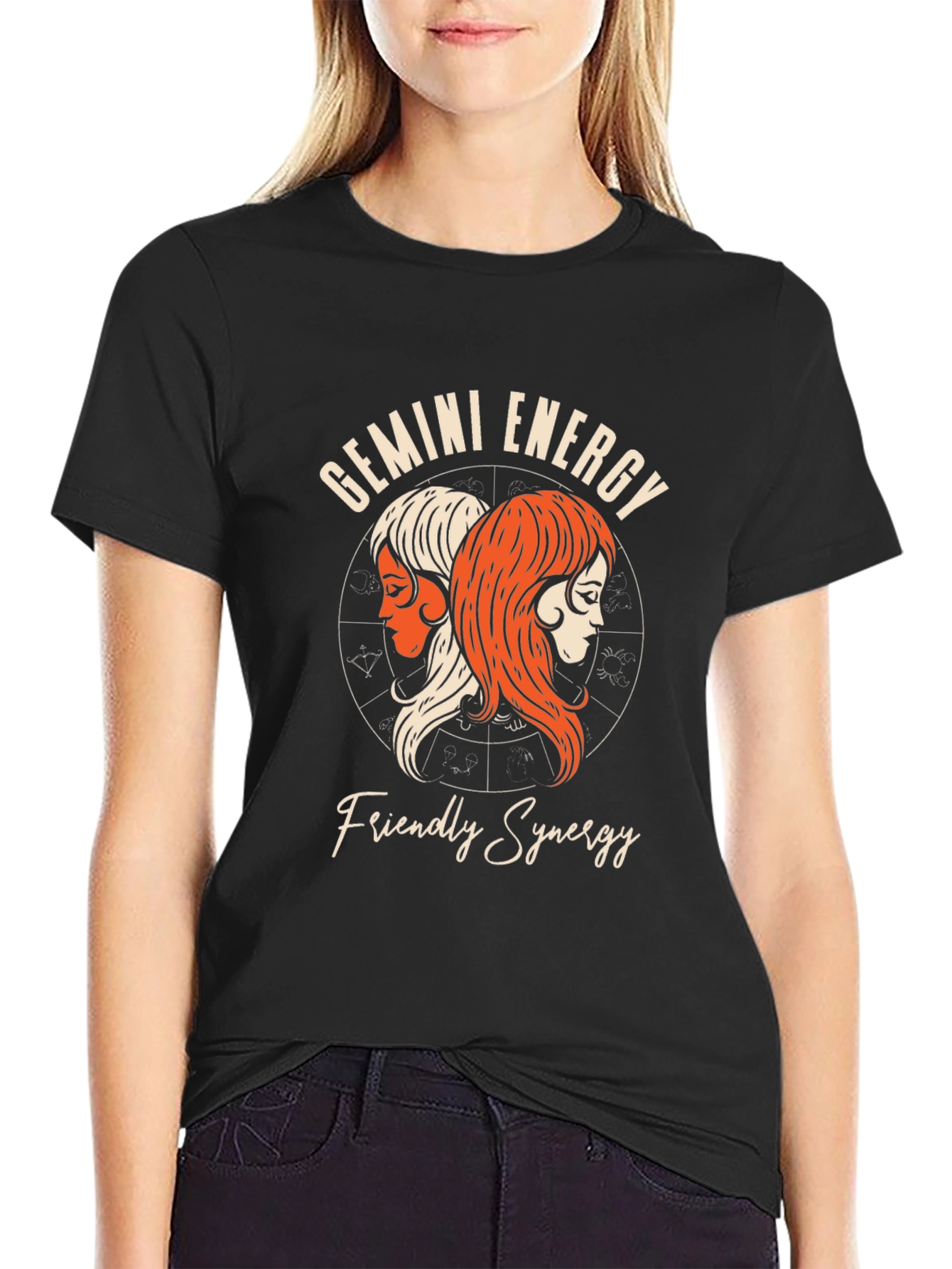 Gemini Energy T-Shirt: Friendly Synergy Zodiac Tee