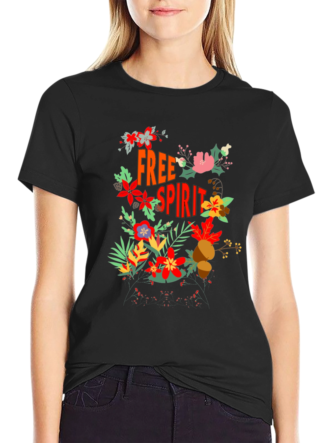 Free Spirit Floral Graphic Tee