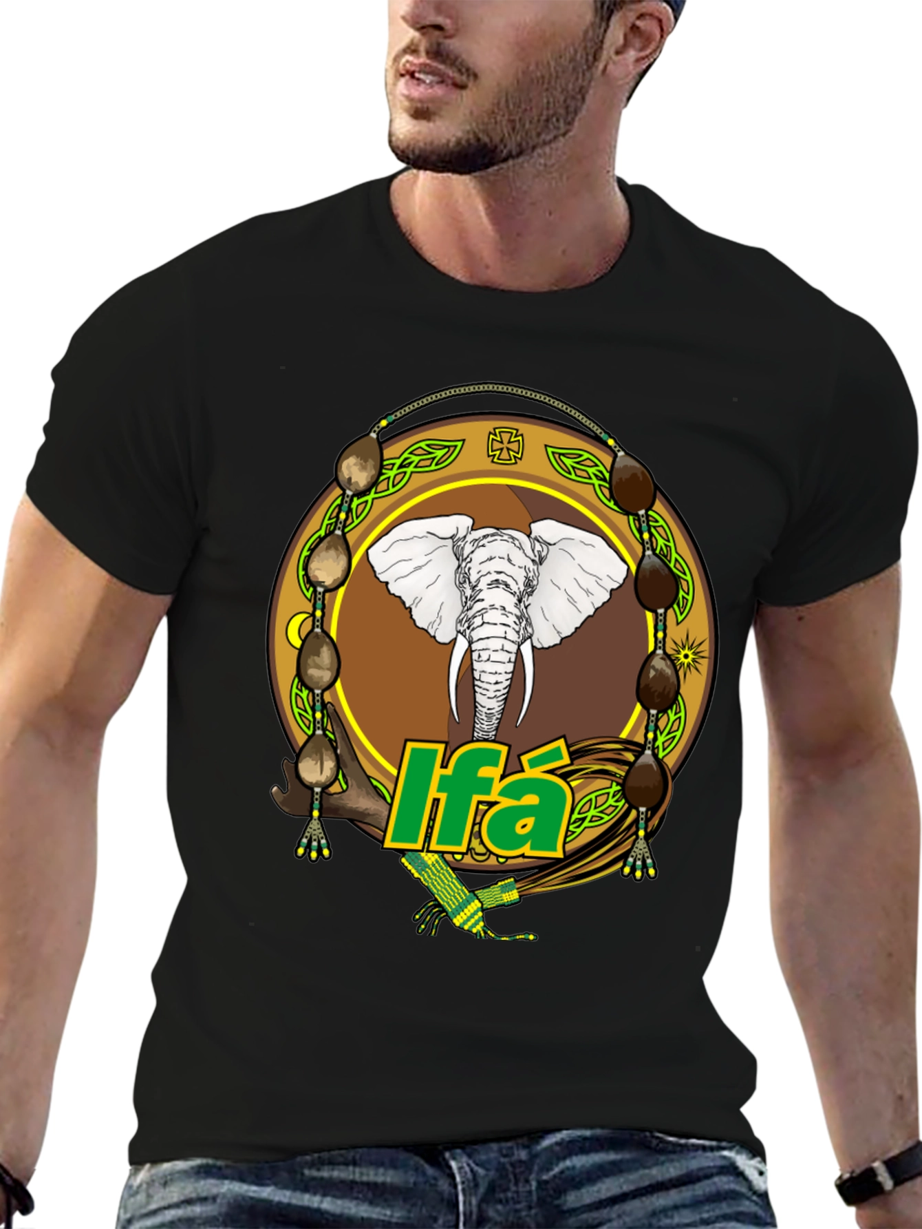 Elephant Ifa T-Shirt - Stylish Spiritual Design