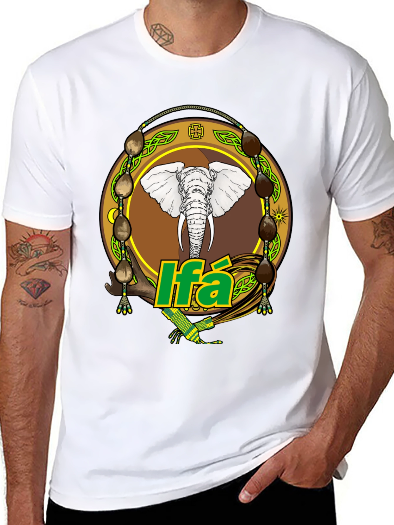 Elephant Ifa T-Shirt - Stylish Spiritual Design
