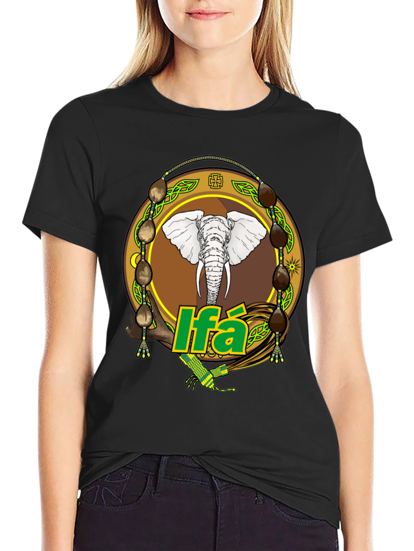 Elephant Ifa T-Shirt - Stylish Spiritual Design