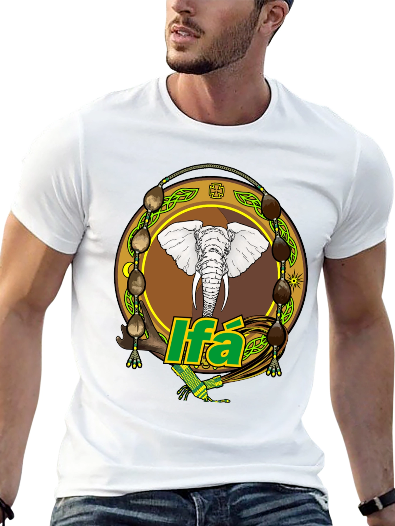 Elephant Ifa T-Shirt - Stylish Spiritual Design