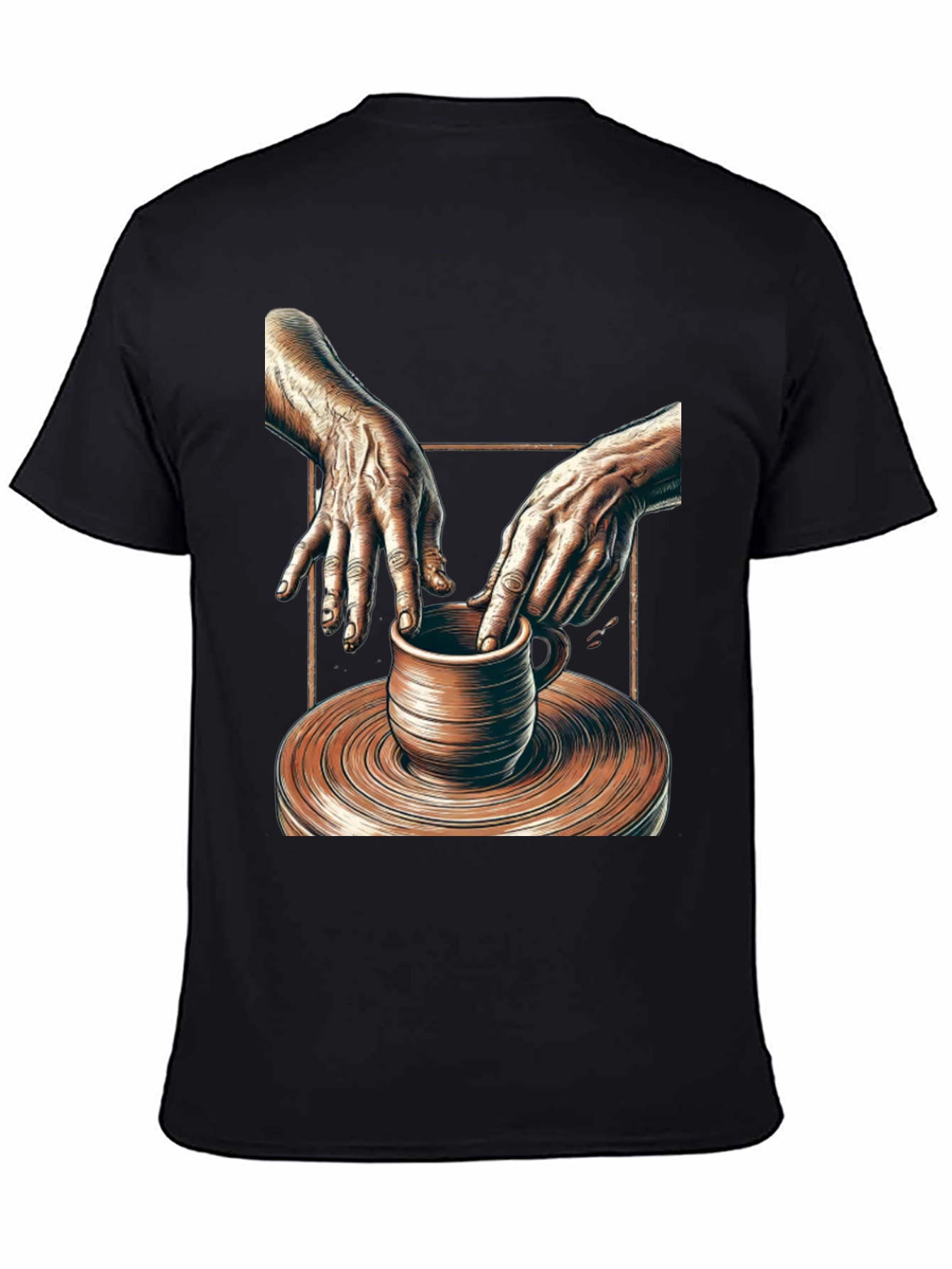 Potters Hands Graphic Tee - Unisex Black T-Shirt