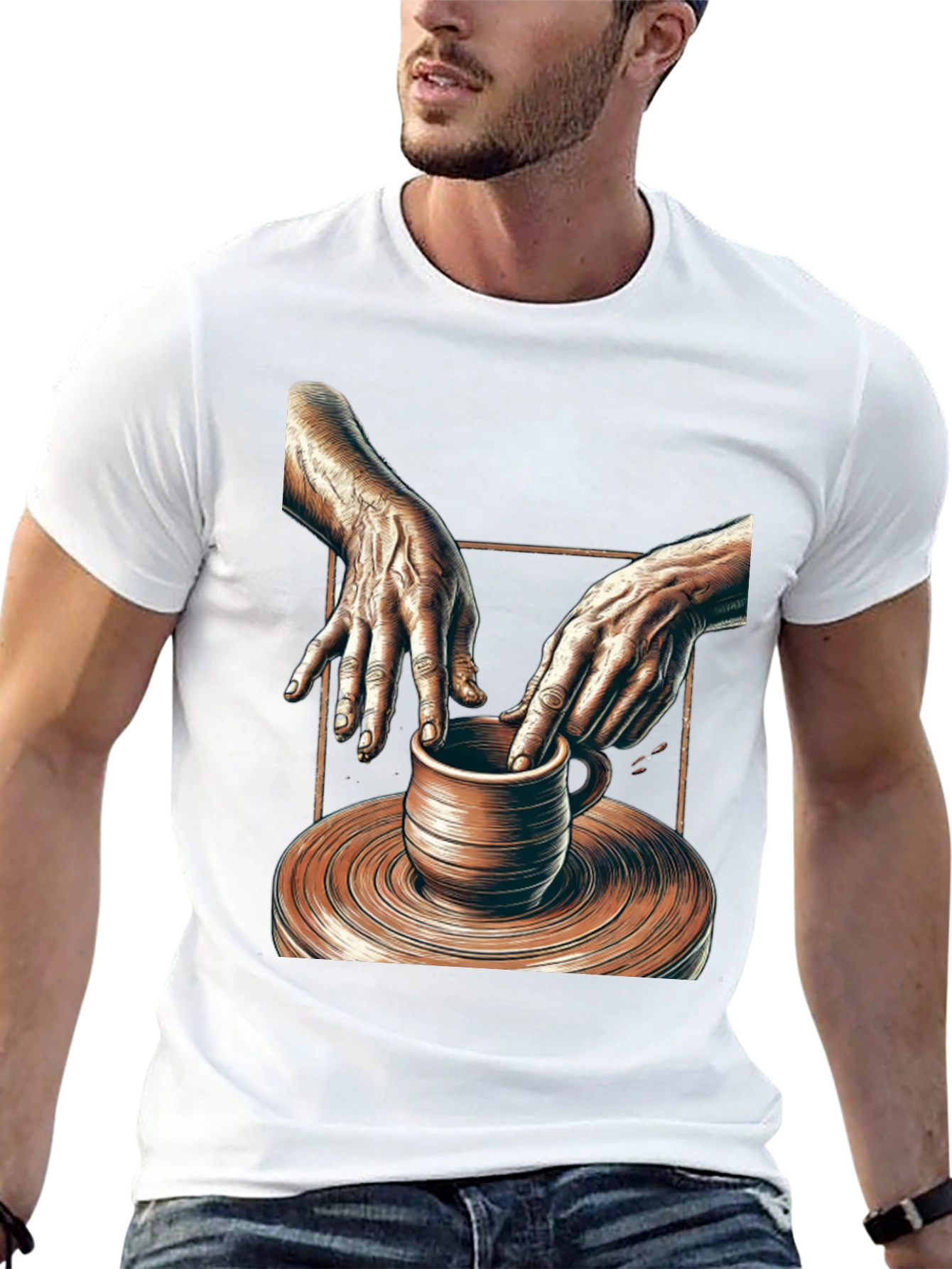 Potters Hands Graphic Tee - Unisex Black T-Shirt