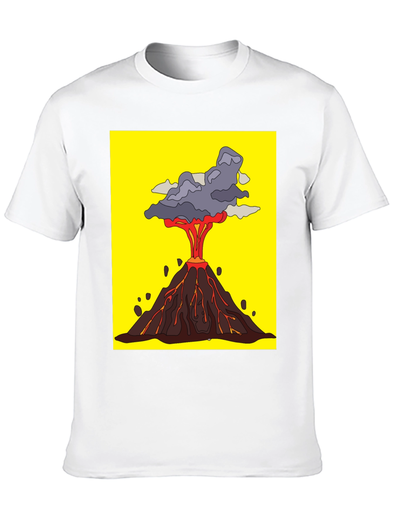 Volcano Eruption Graphic Tee - Bold Statement Shirt