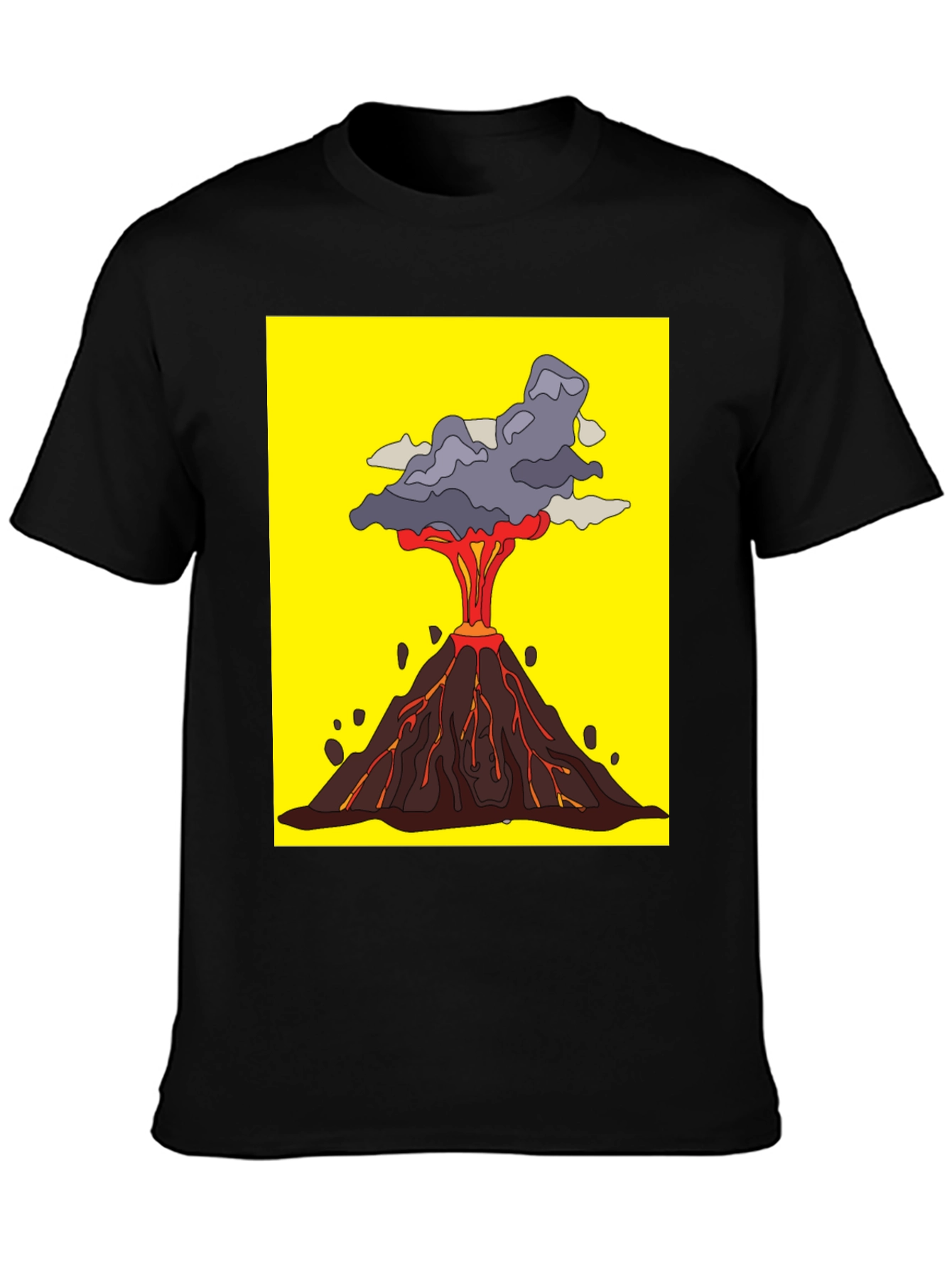 Volcano Eruption Graphic Tee - Bold Statement Shirt