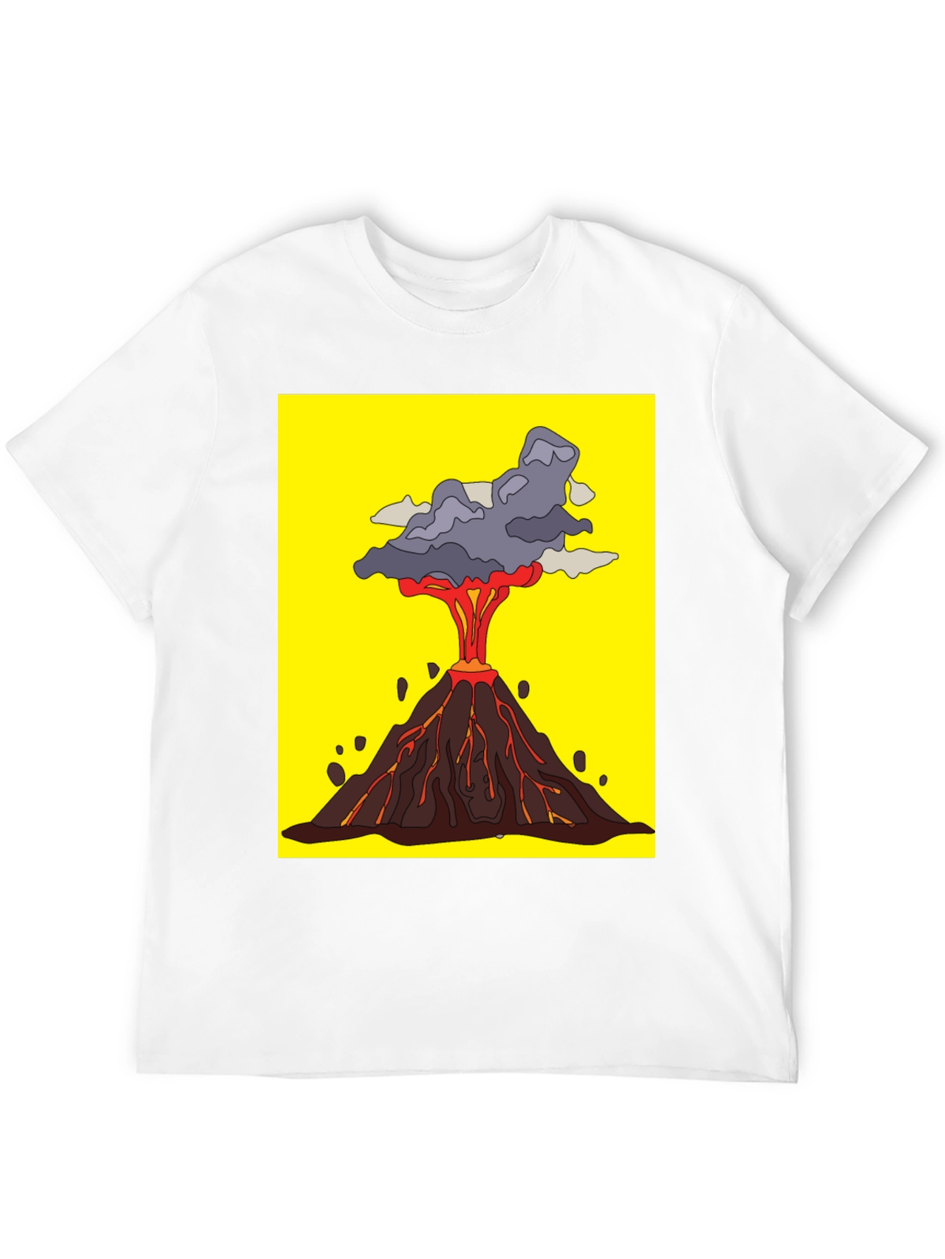 Volcano Eruption Graphic Tee - Bold Statement Shirt