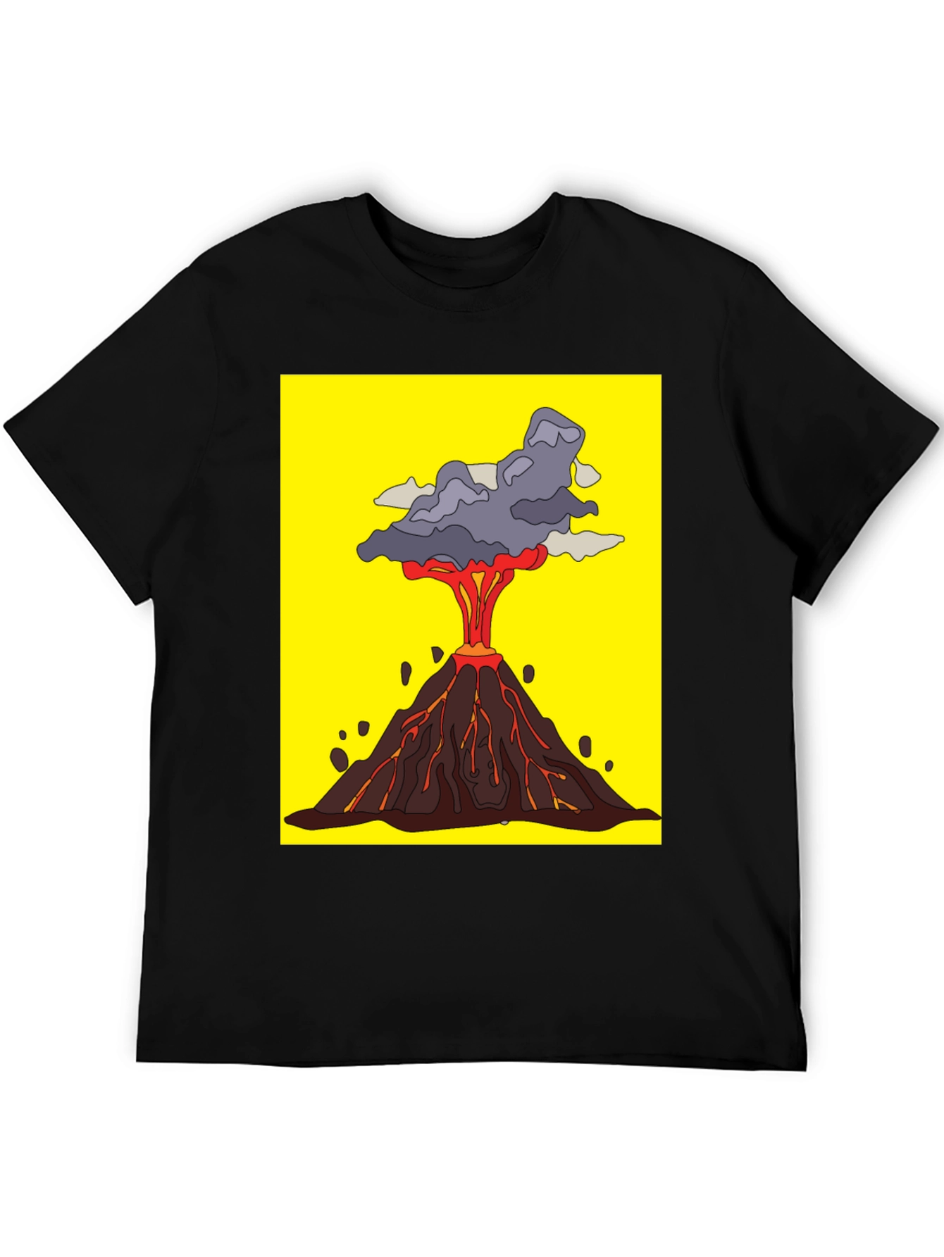 Volcano Eruption Graphic Tee - Bold Statement Shirt