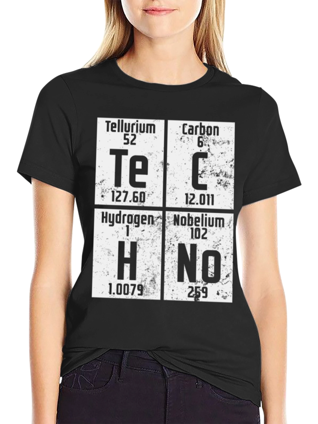 Science Humor T-Shirt - Techno Periodic Table Elements