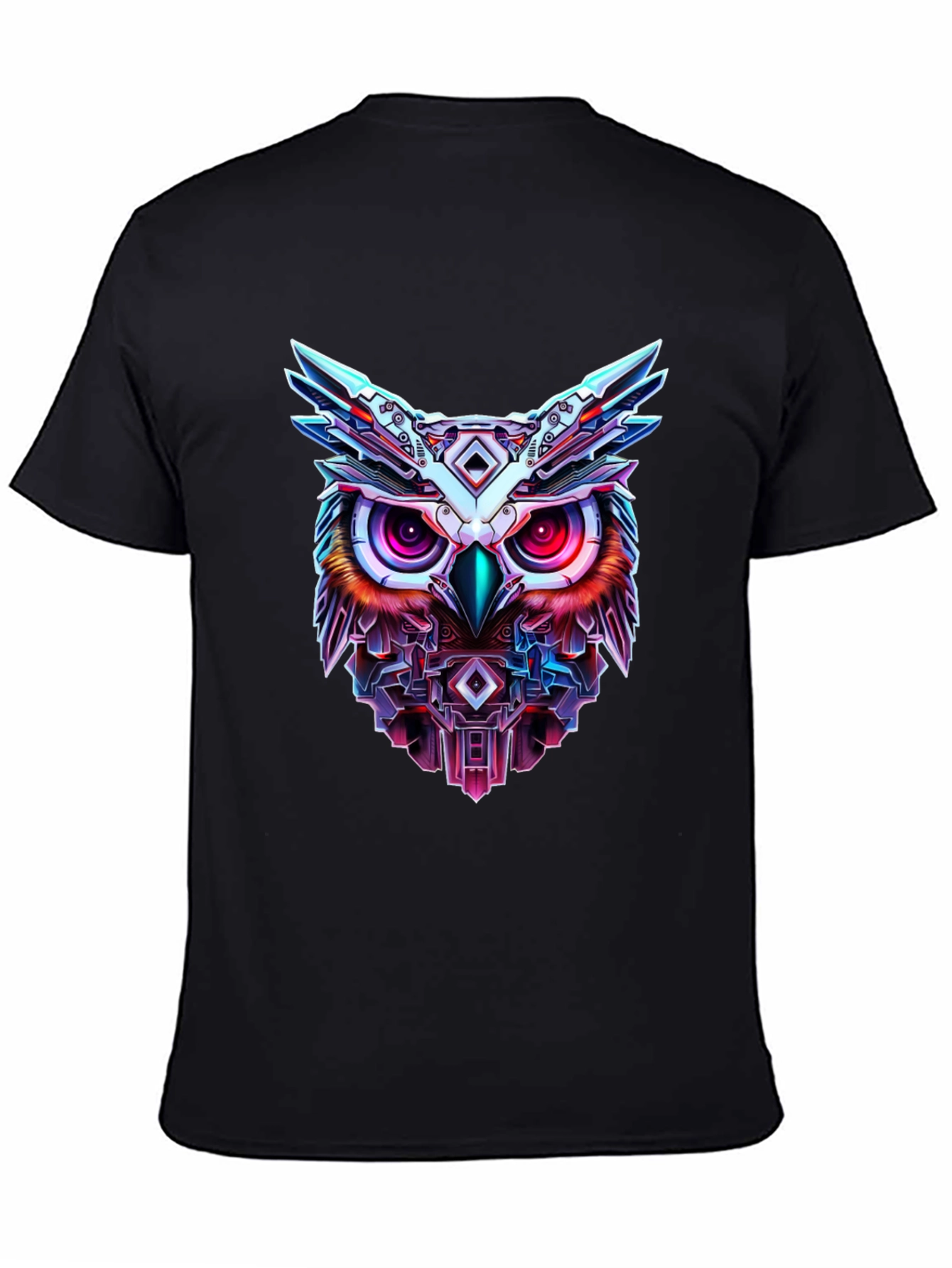 Cyberpunk Owl Graphic T-Shirt - Unique Design