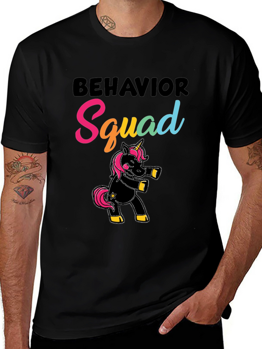 Behavior Squad Unicorn Black T-Shirt