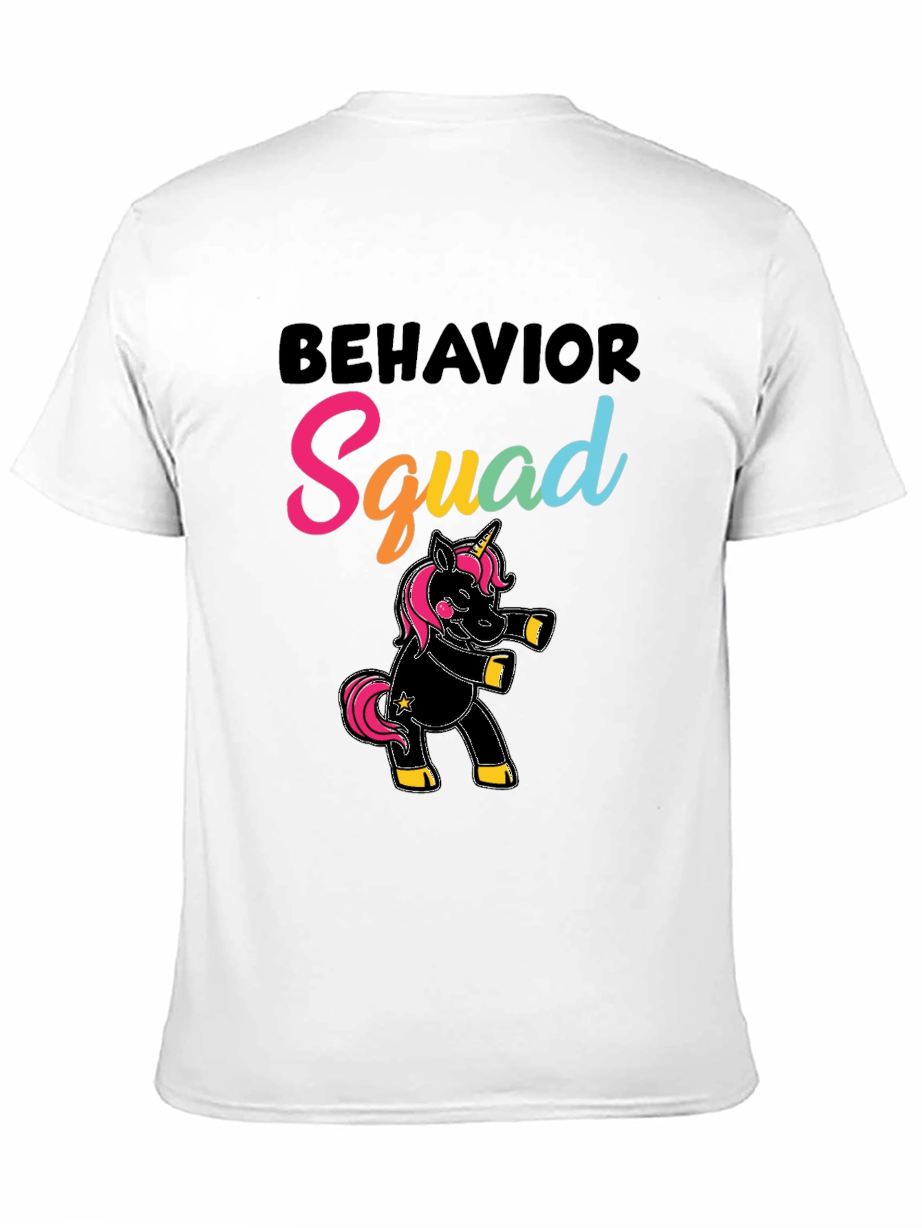 Behavior Squad Unicorn Black T-Shirt