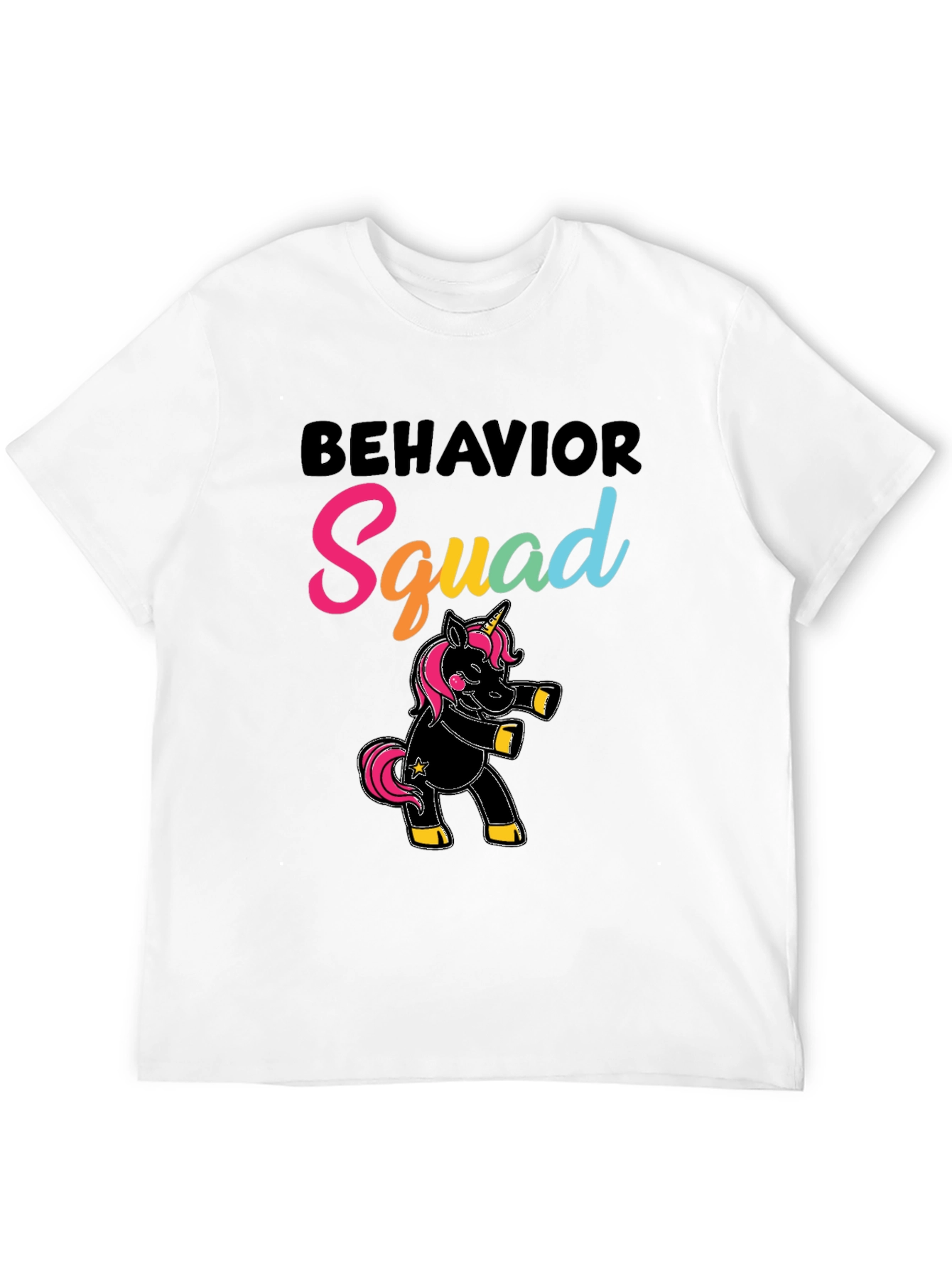 Behavior Squad Unicorn Black T-Shirt