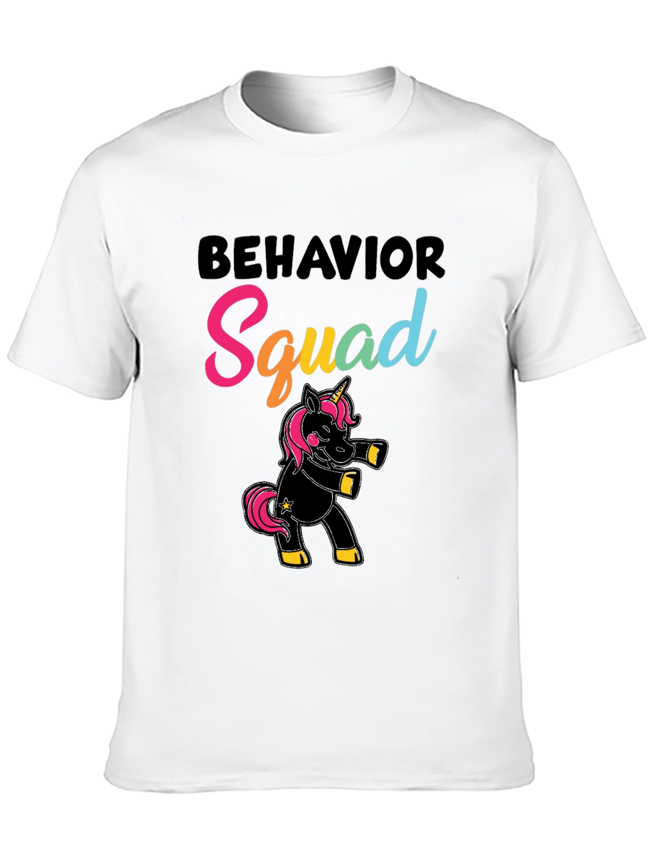 Behavior Squad Unicorn Black T-Shirt