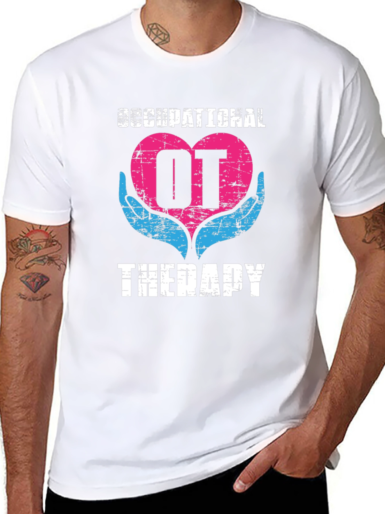 Occupational Therapy OT Heart Hands Graphic T-Shirt