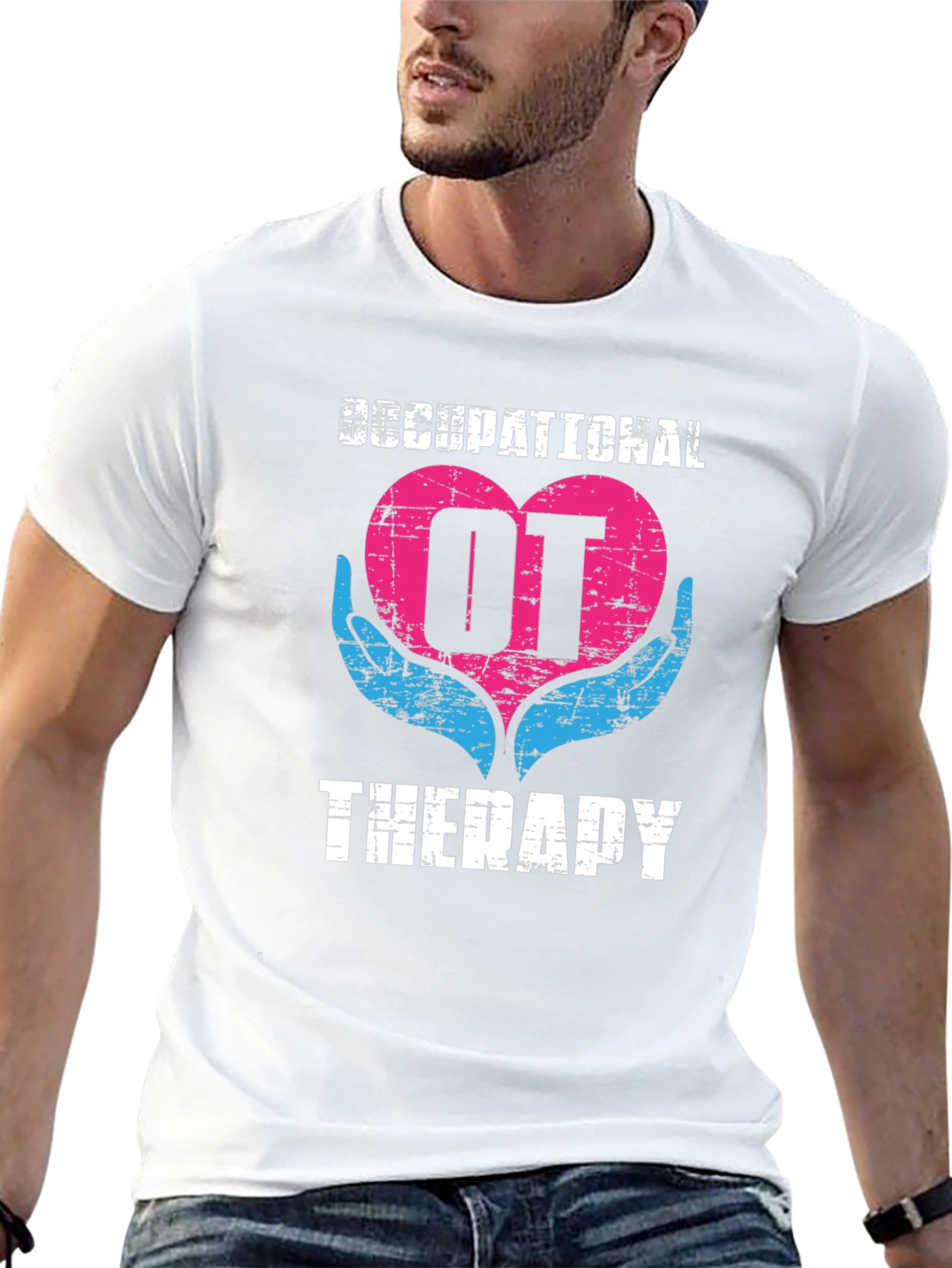 Occupational Therapy OT Heart Hands Graphic T-Shirt