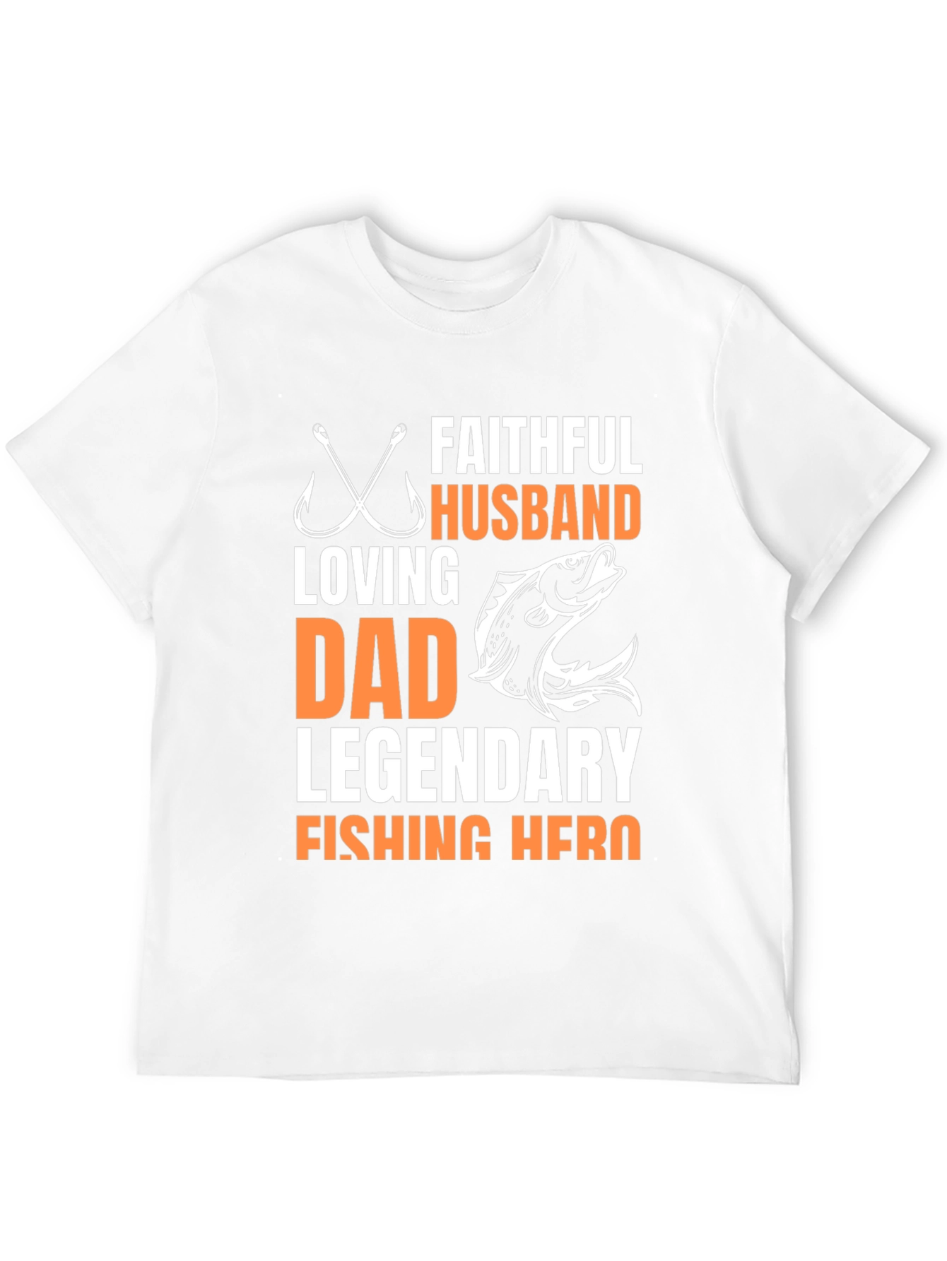 Faithful Husband Fishing Hero Graphic Tee