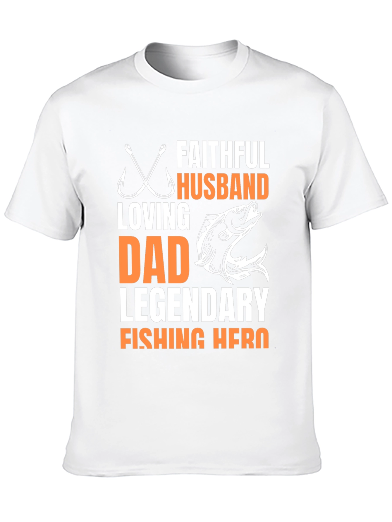 Faithful Husband Fishing Hero Graphic Tee