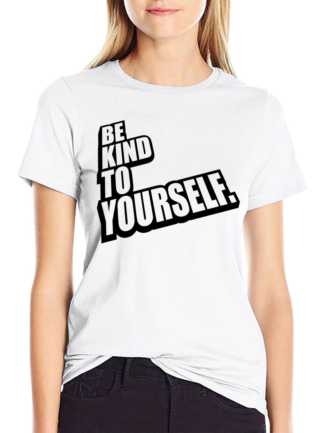 Be Kind to Yourself Graphic Tee - Black