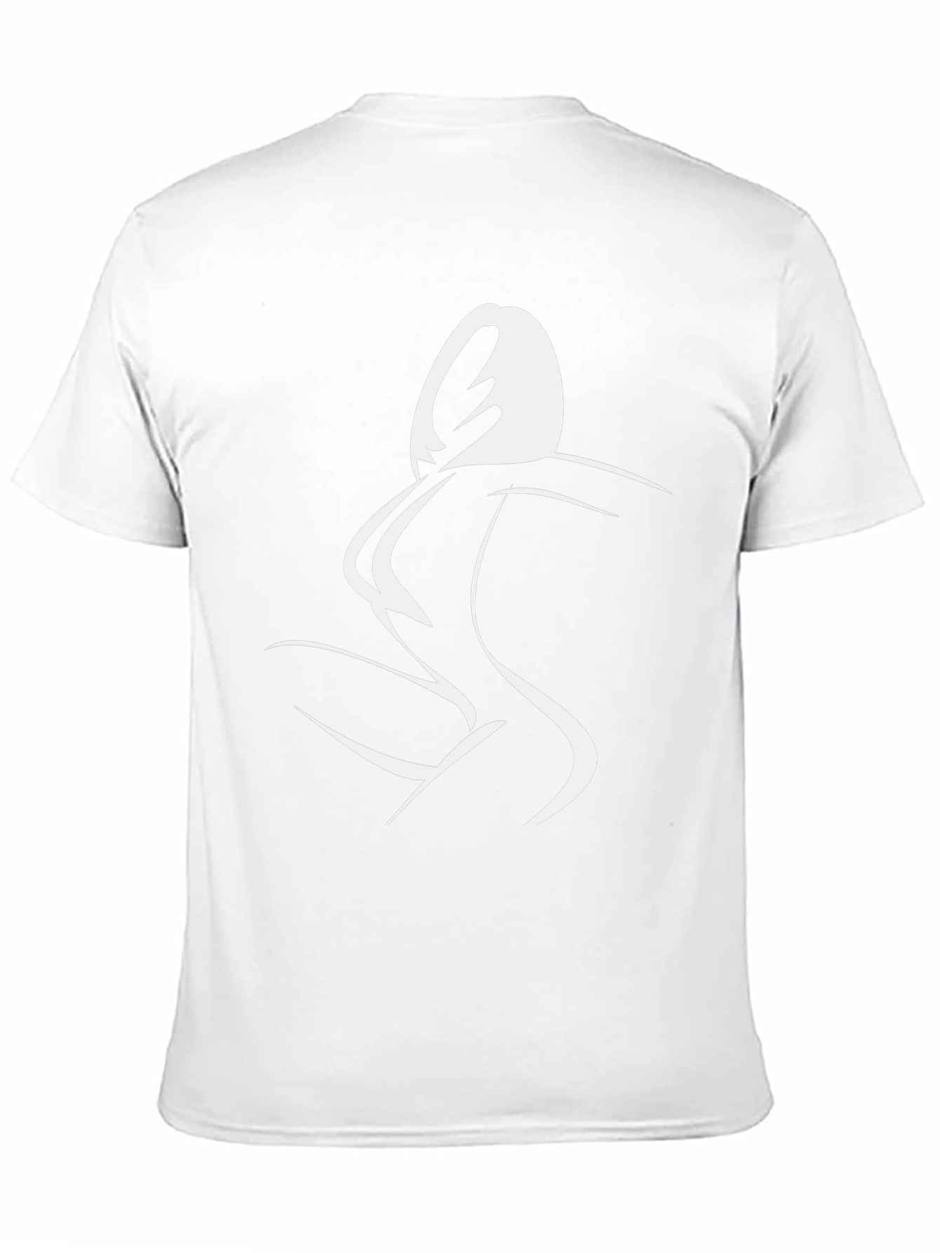 Minimalist Woman Silhouette Graphic Tee - Black