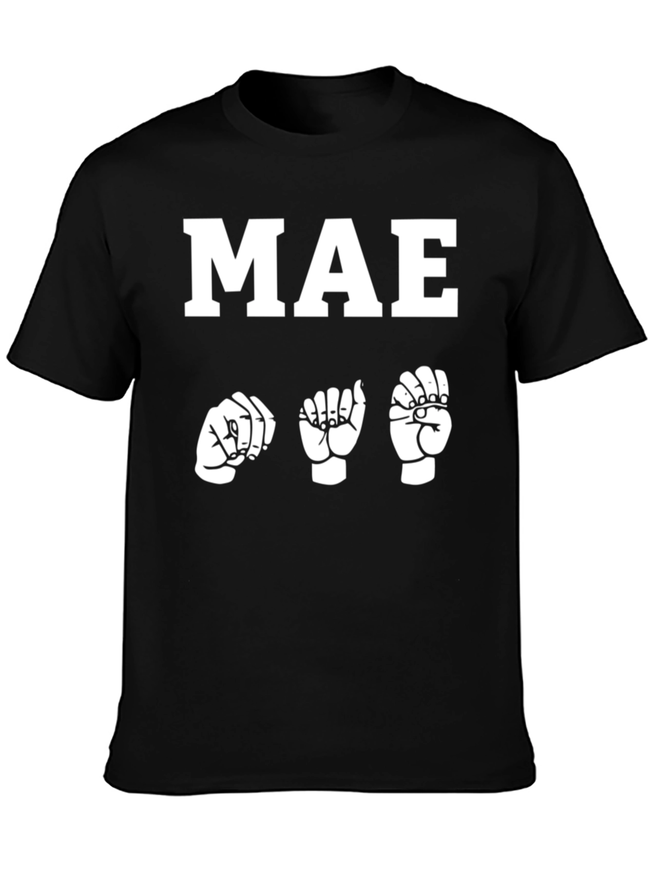 MAE Sign Language T-Shirt - Black