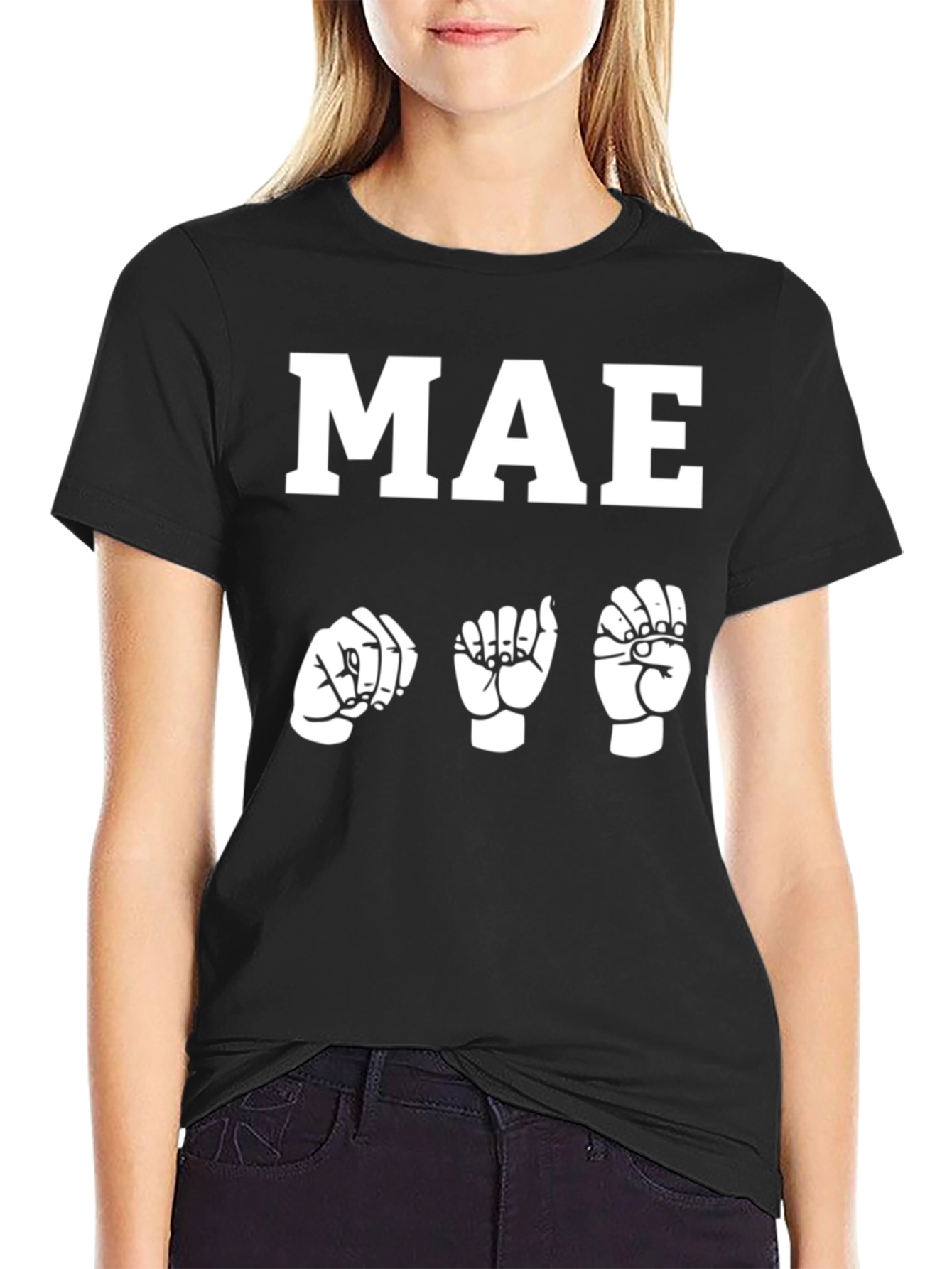 MAE Sign Language T-Shirt - Black