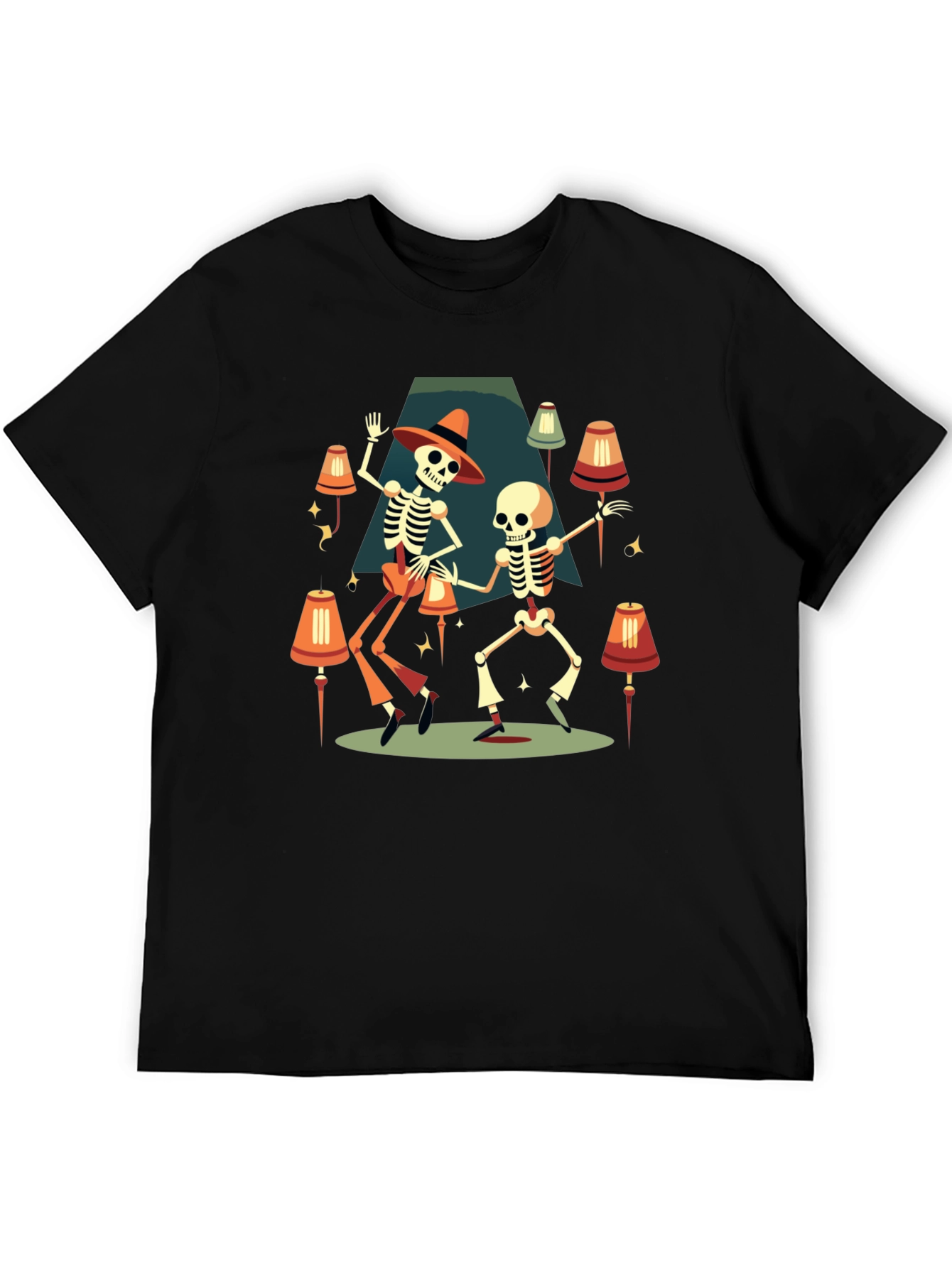 Dancing Skeletons Graphic Tee - Halloween