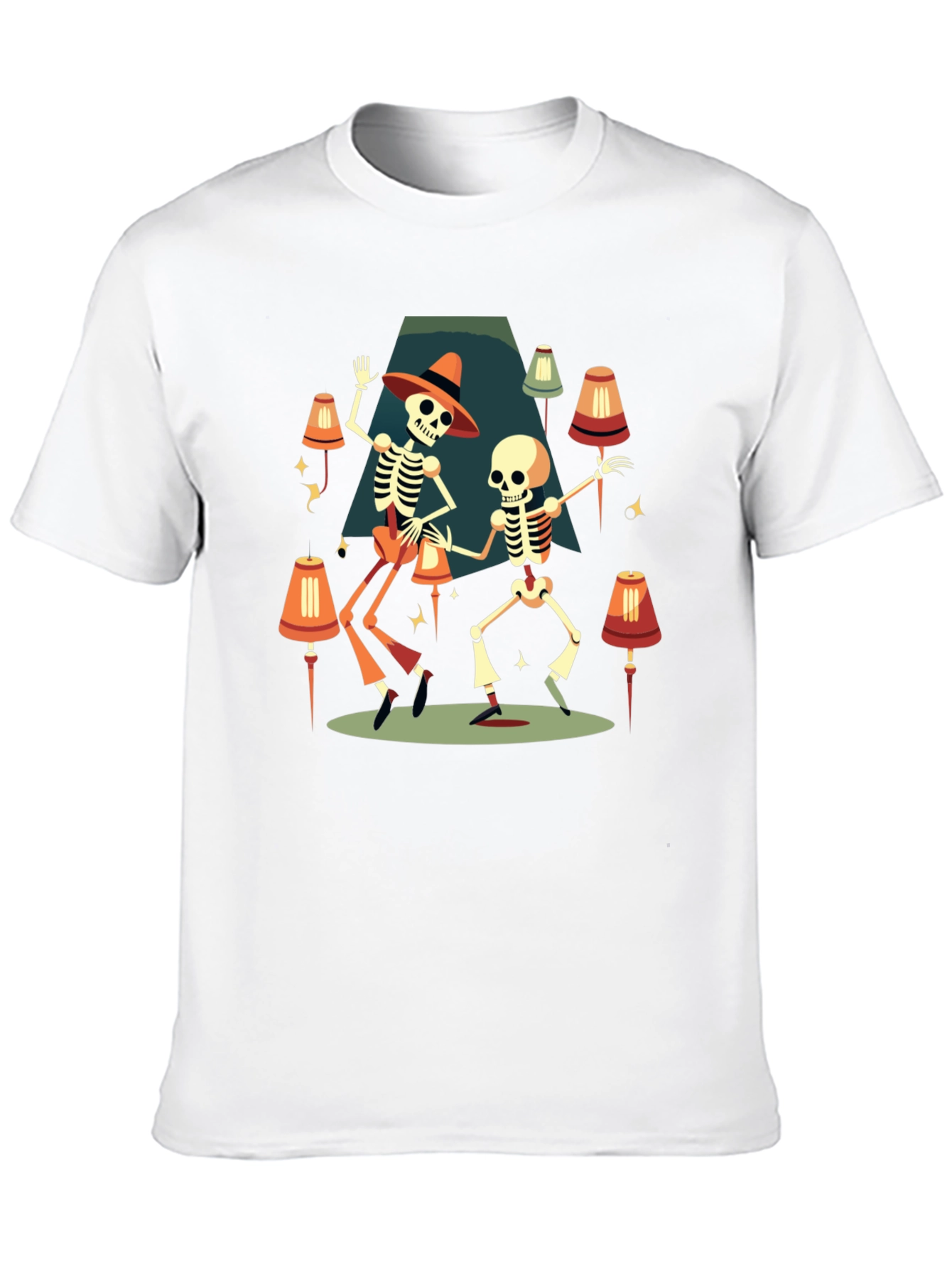 Dancing Skeletons Graphic Tee - Halloween