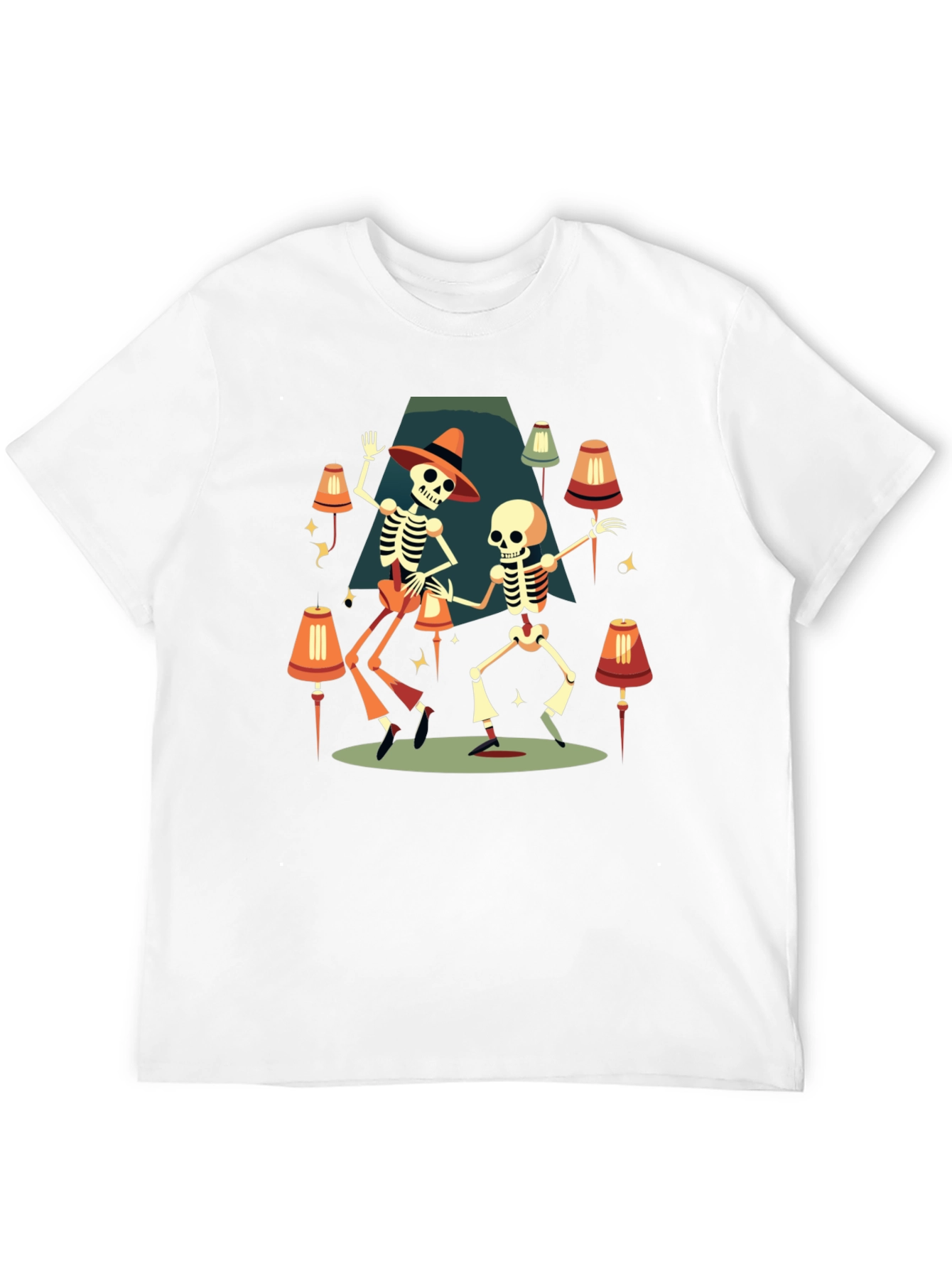 Dancing Skeletons Graphic Tee - Halloween