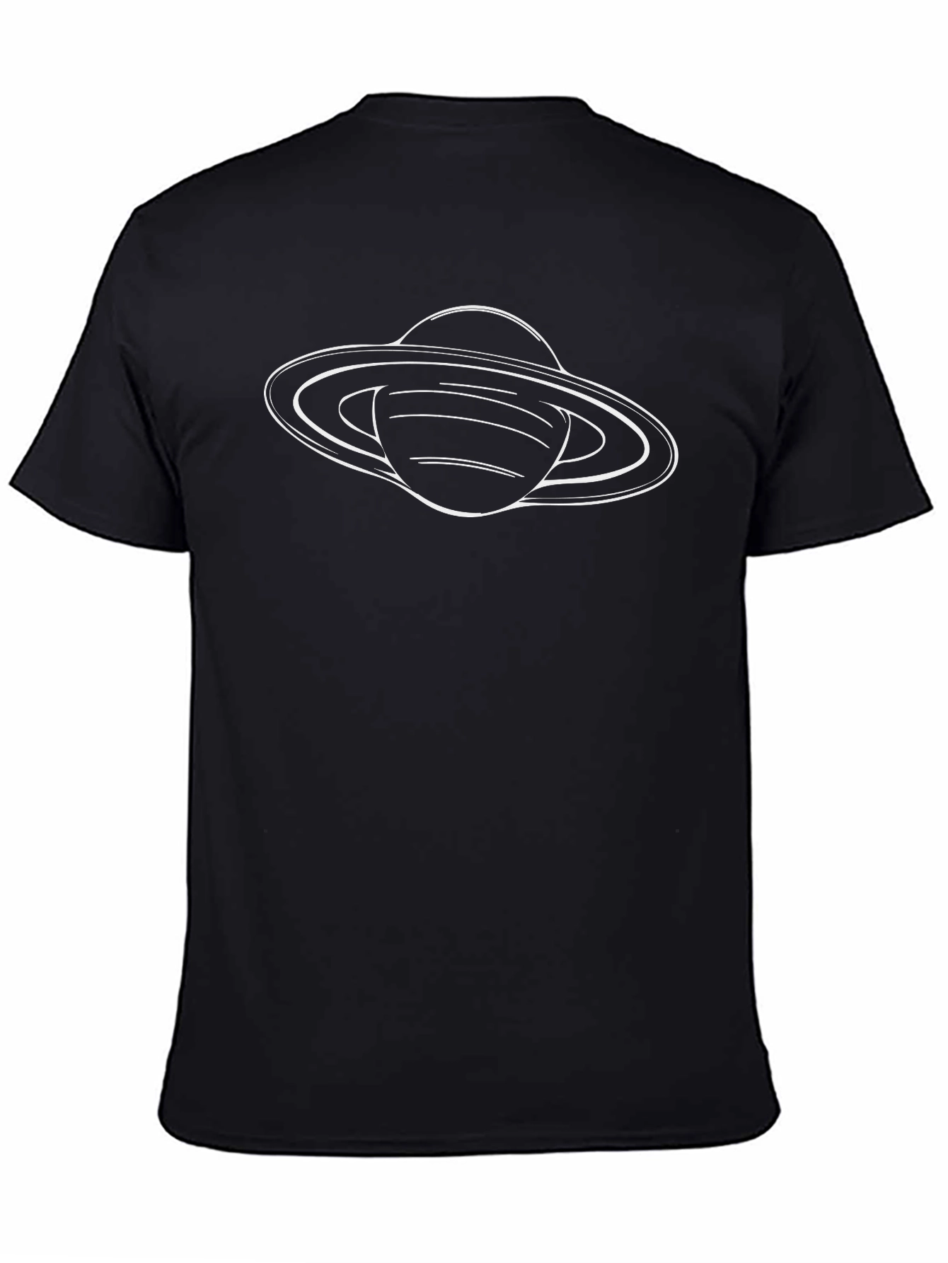 Saturn Graphic Tee - Black Cotton Blend