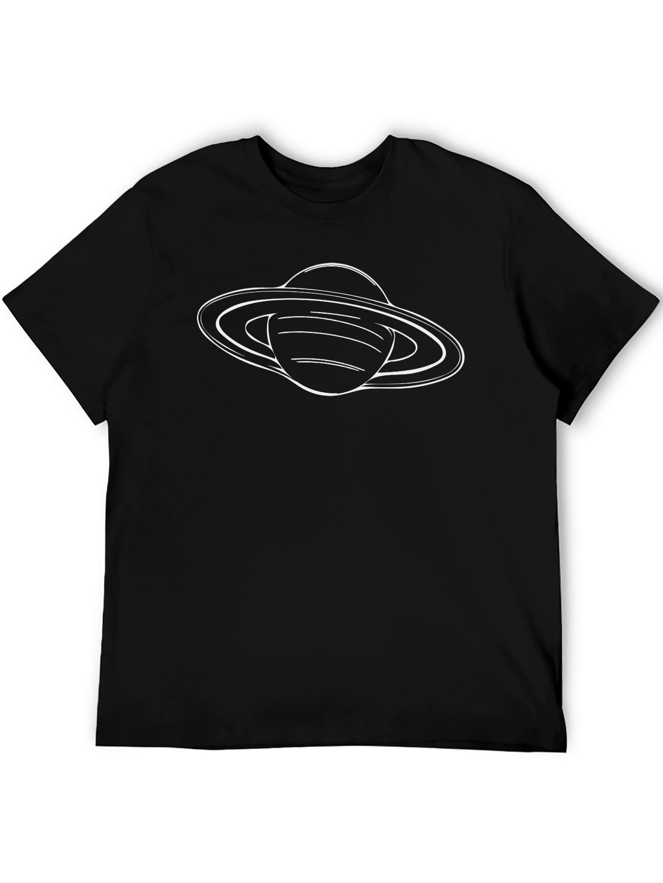 Saturn Graphic Tee - Black Cotton Blend