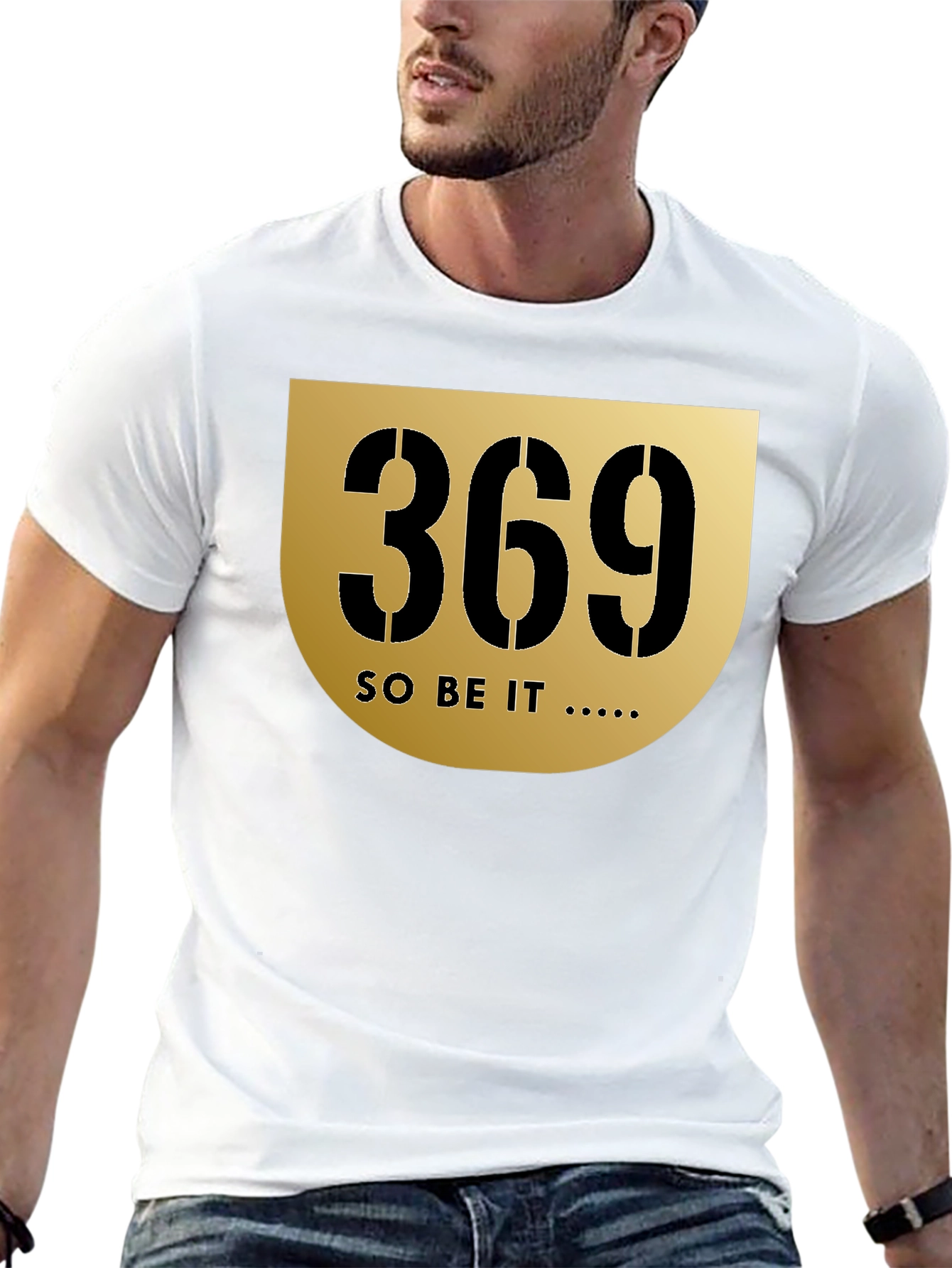 369 Graphic Black T-Shirt - So Be It Design