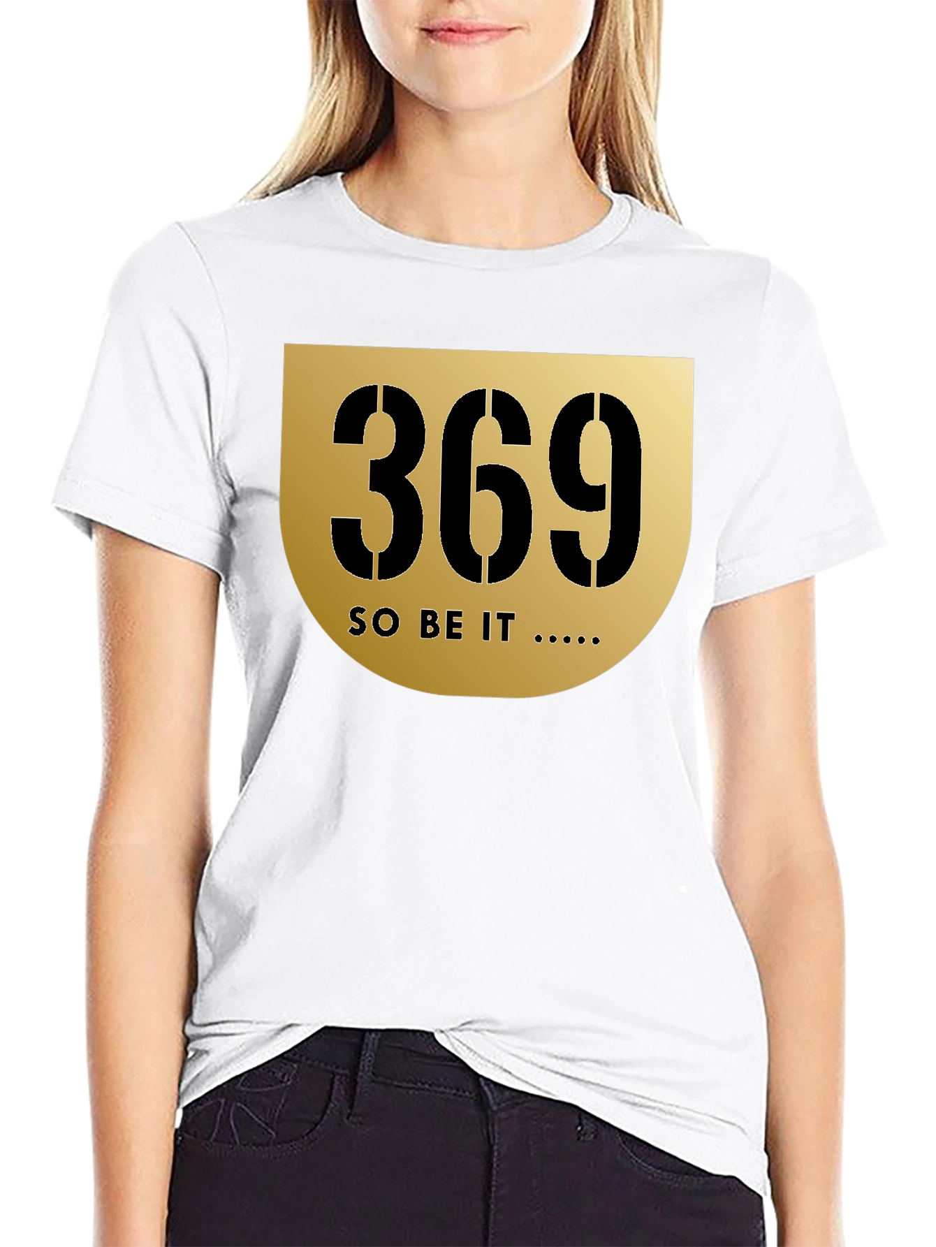 369 Graphic Black T-Shirt - So Be It Design