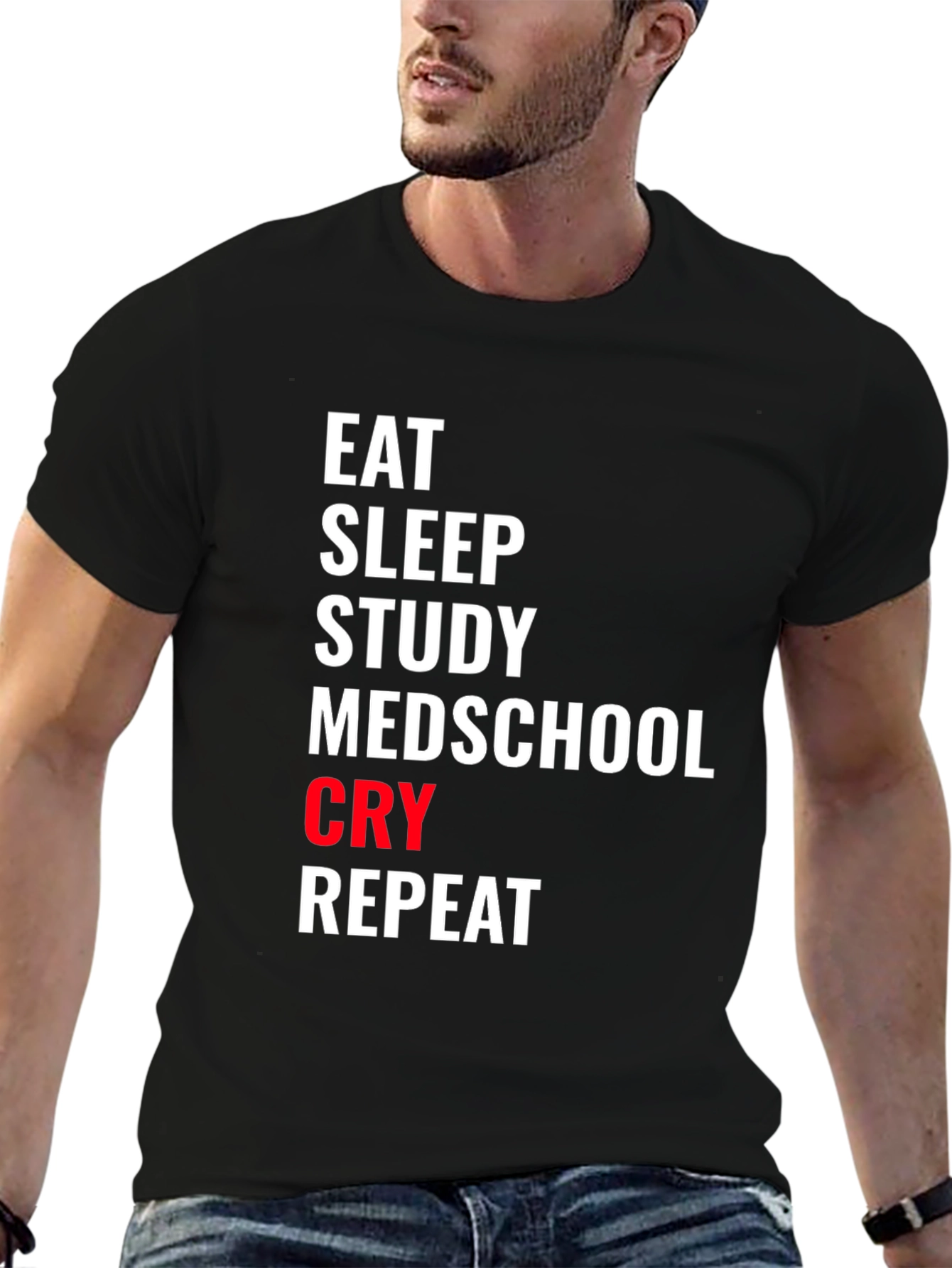Eat Sleep Medschool T-Shirt - Study Repeat