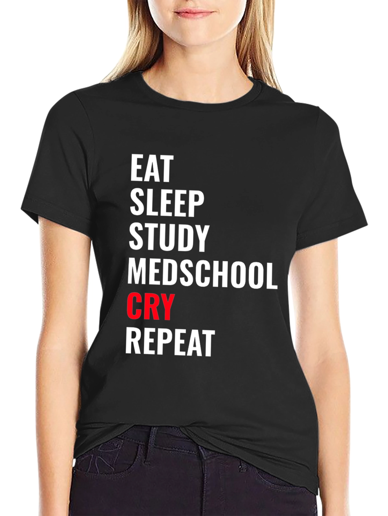 Eat Sleep Medschool T-Shirt - Study Repeat