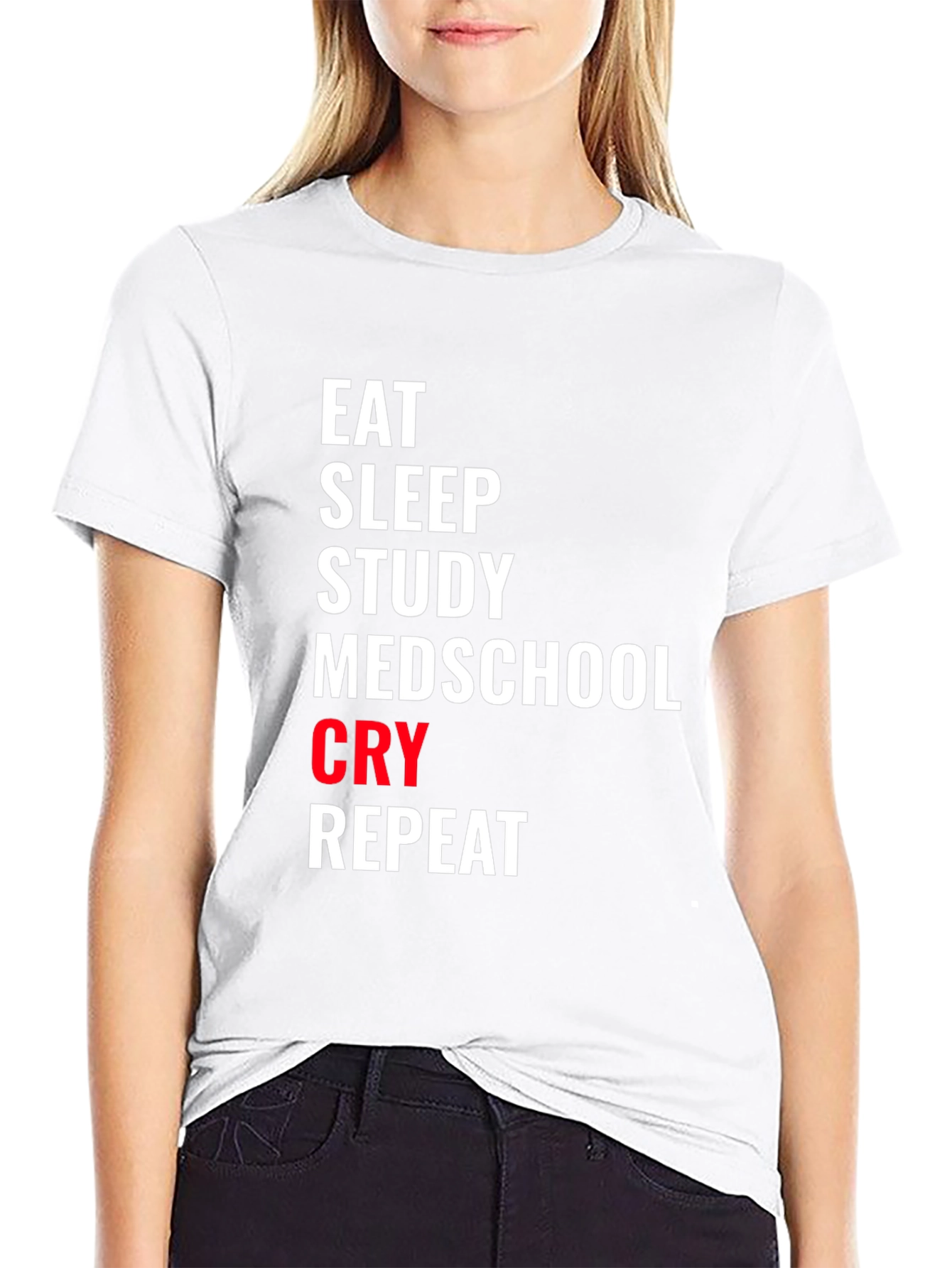 Eat Sleep Medschool T-Shirt - Study Repeat
