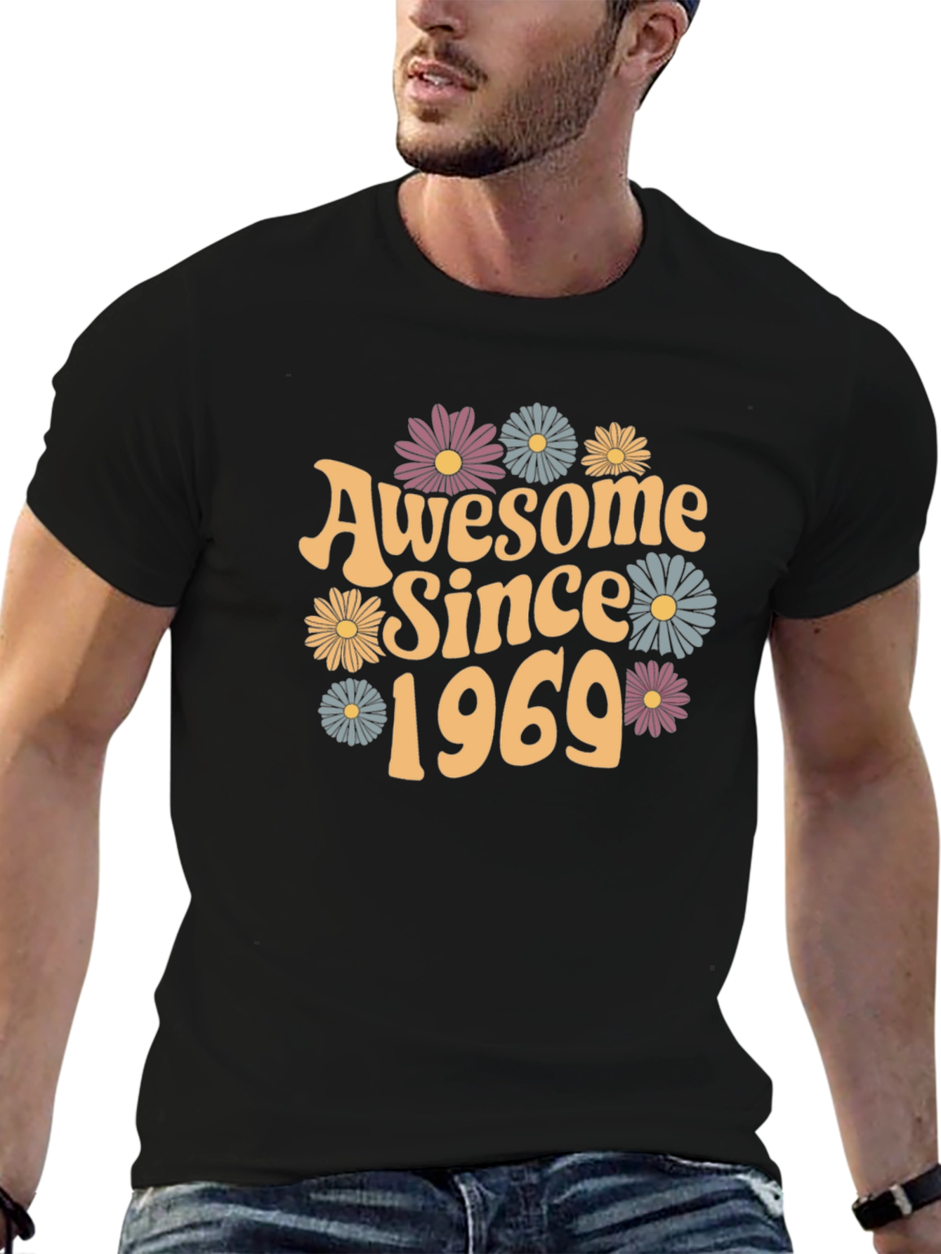 Awesome Since 1969 Black Graphic Tee
