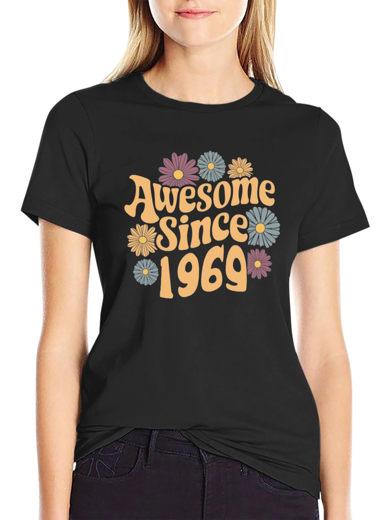 Awesome Since 1969 Black Graphic Tee
