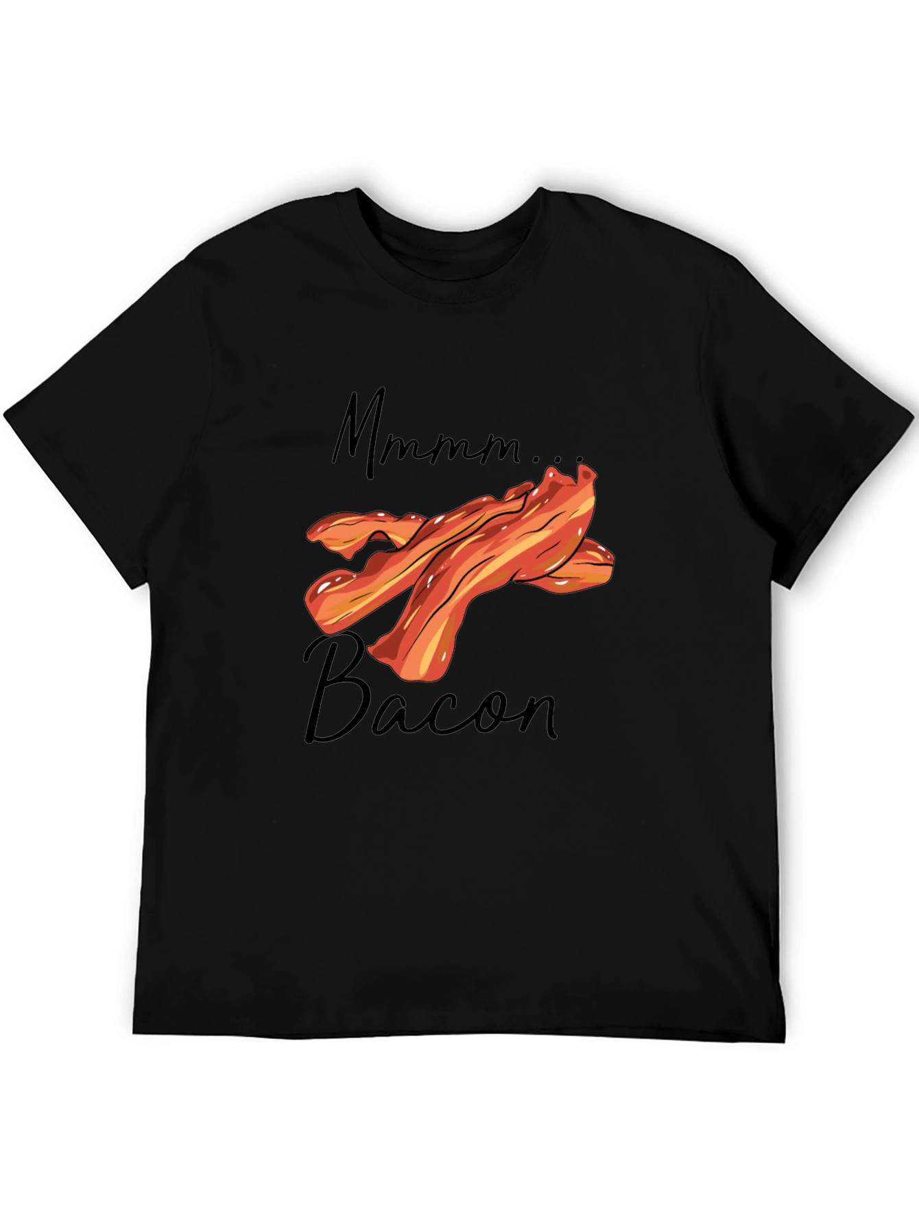 Mmmm Bacon Graphic T-Shirt - Black