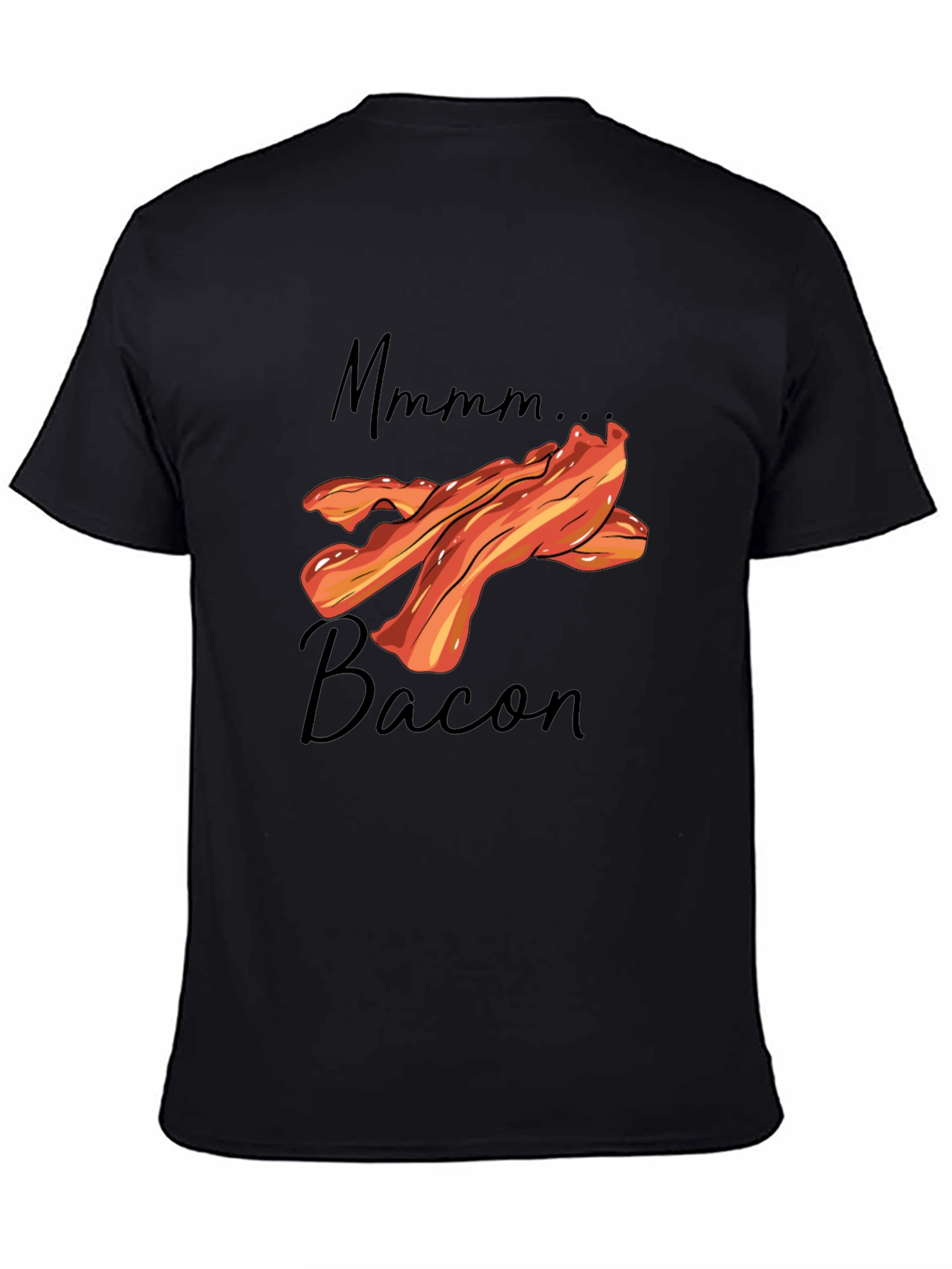 Mmmm Bacon Graphic T-Shirt - Black